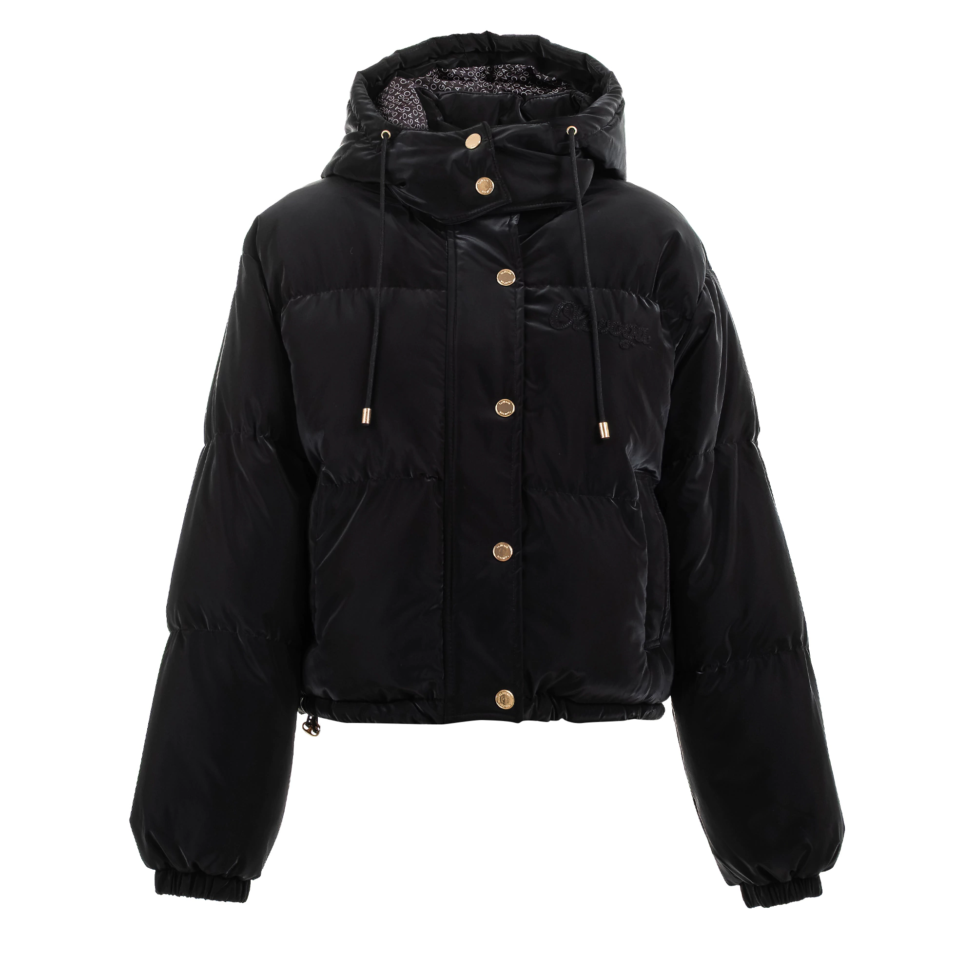 OLAVOGA OROYUAL gesteppte Damenjacke mit Kapuze – Schwarz