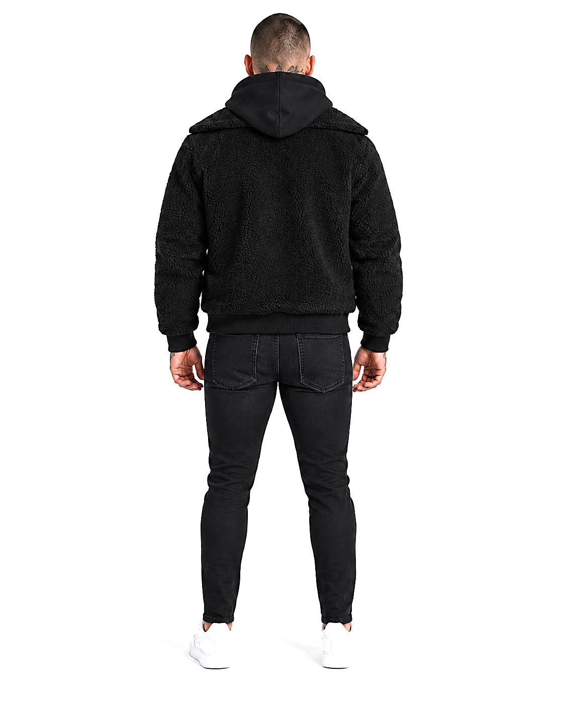 SIKSILK SHERPA 26732 isolierte Bomberjacke für Herren - Schwarz