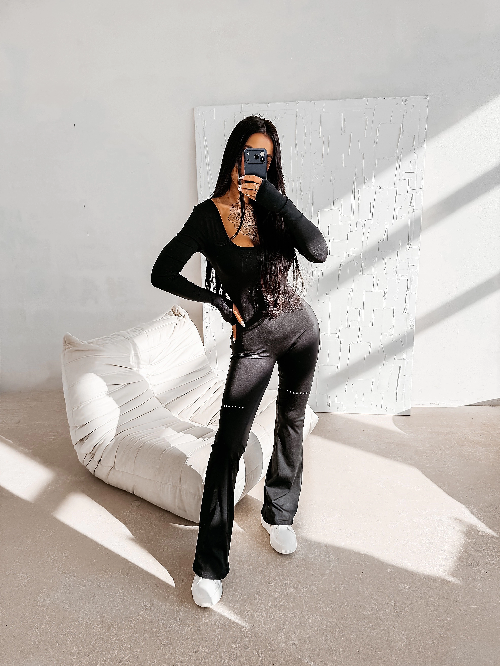 Modellier-Overall mit Daumenloch OLAVOGA SILVA - Schwarz