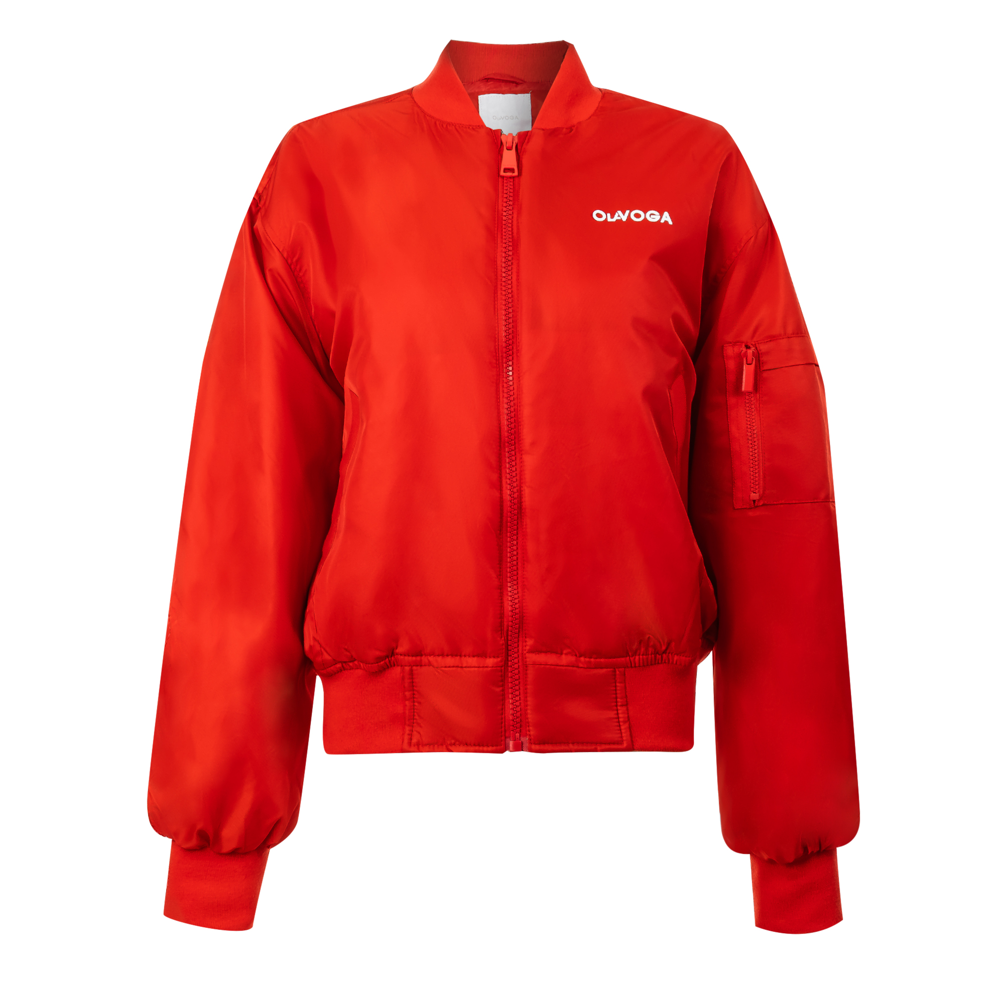 Kurtka męska bomber OLAVOGA Men WOOLY MEN 2.0 - Czerwony