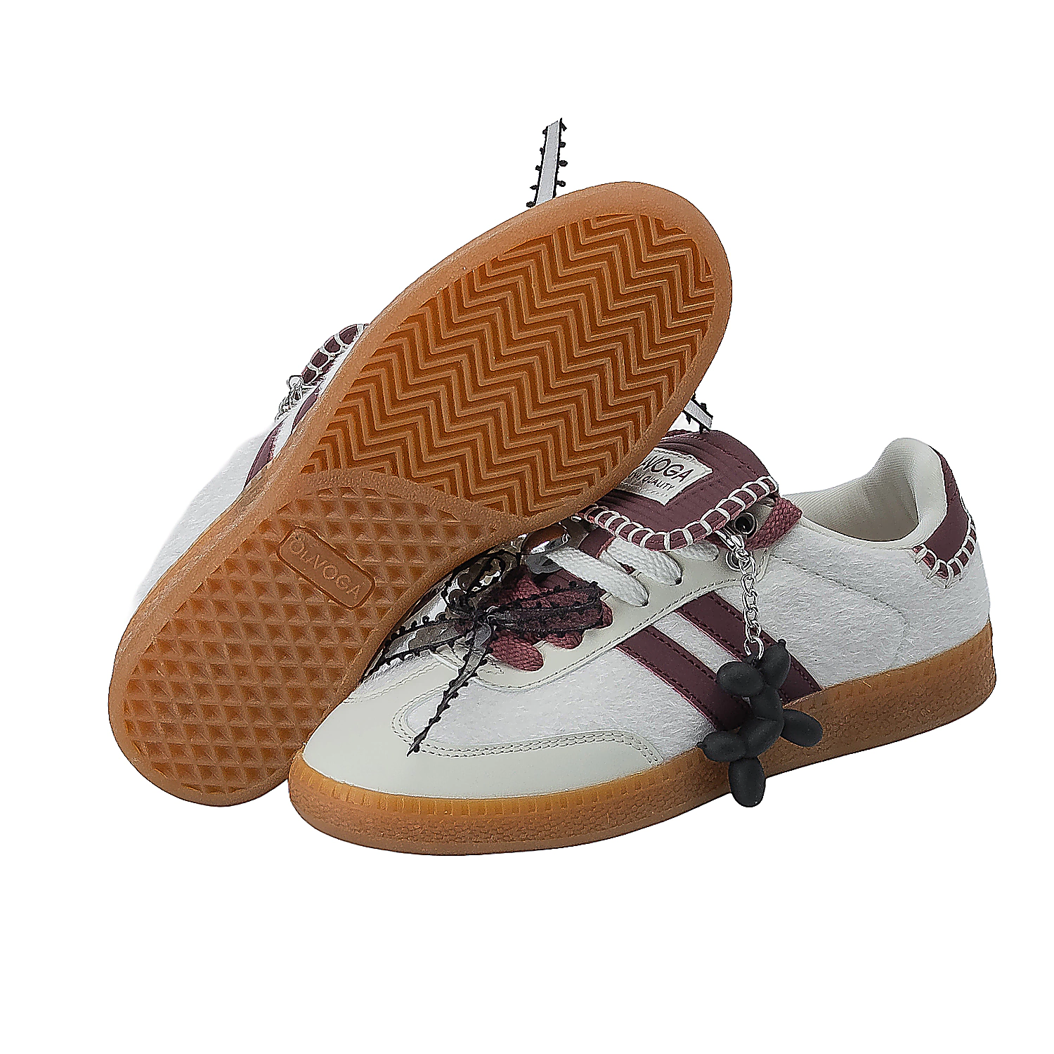 OLAVOGA ANATY Damen Schuhe - Écru + Rot