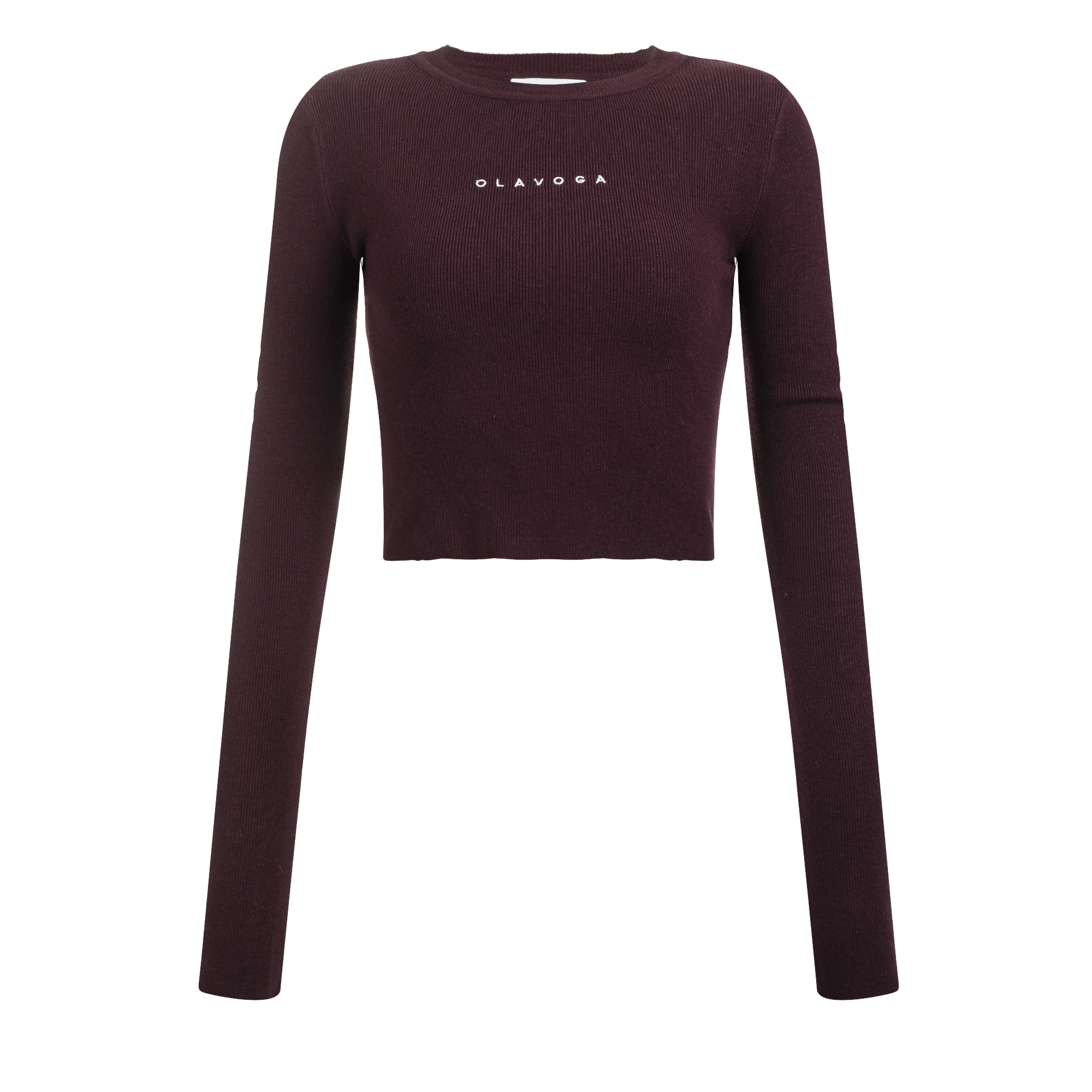 Sweter damski casual OLAVOGA BROGRER - Śliwka