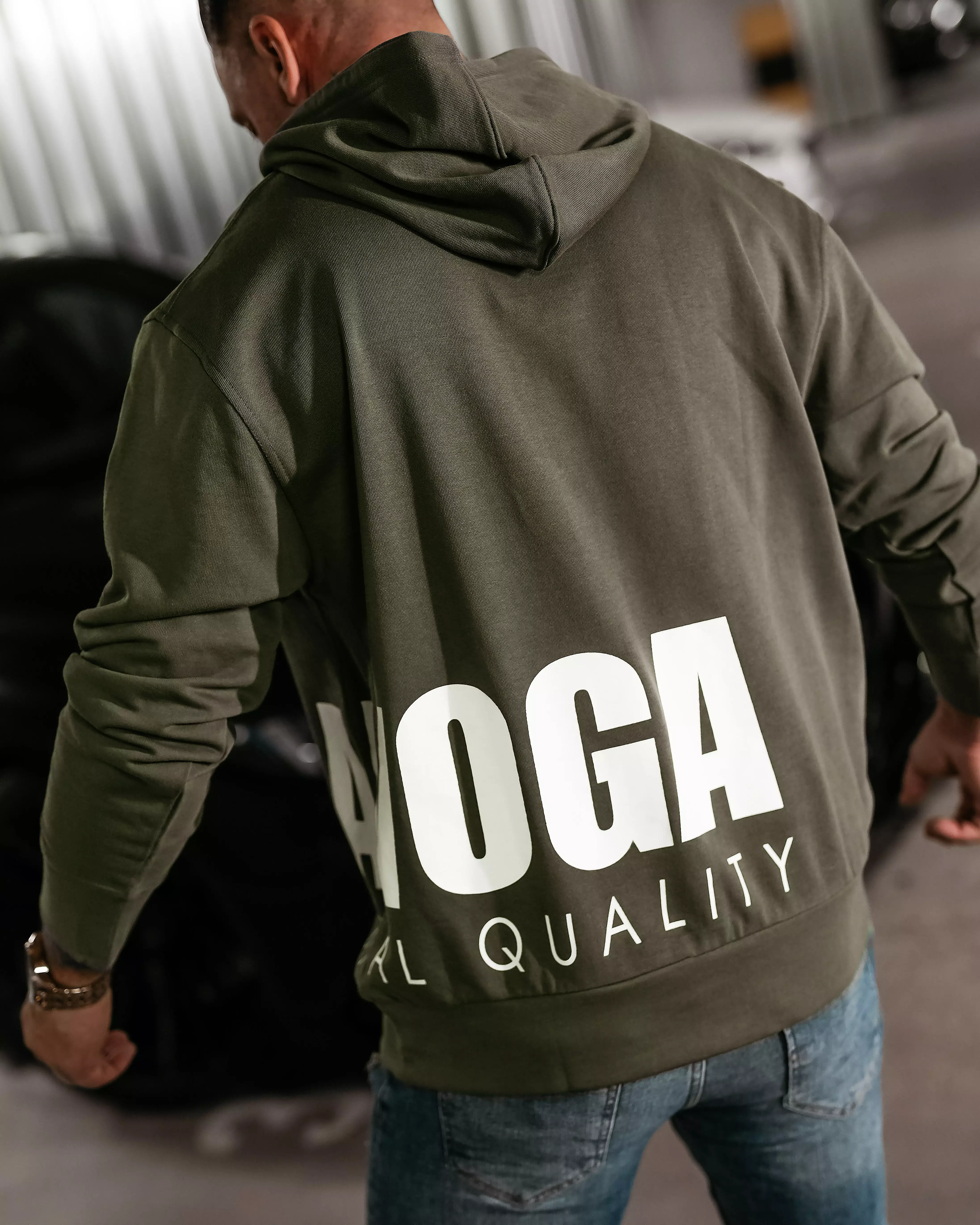OLAVOGA Men PULSE cotton sweatshirt - Khaki