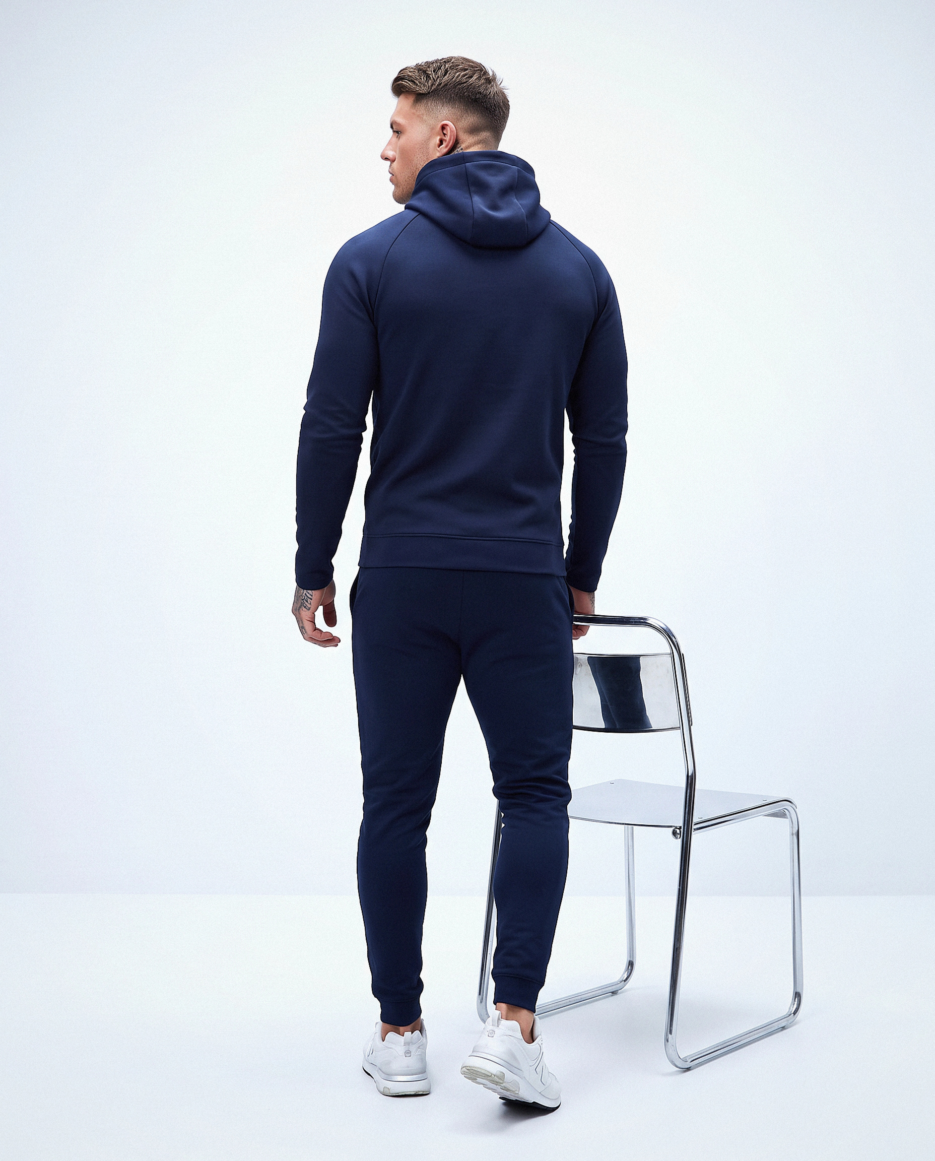 SIKSILK pánska mikina s kapucňou 28169 - námornícka modrá