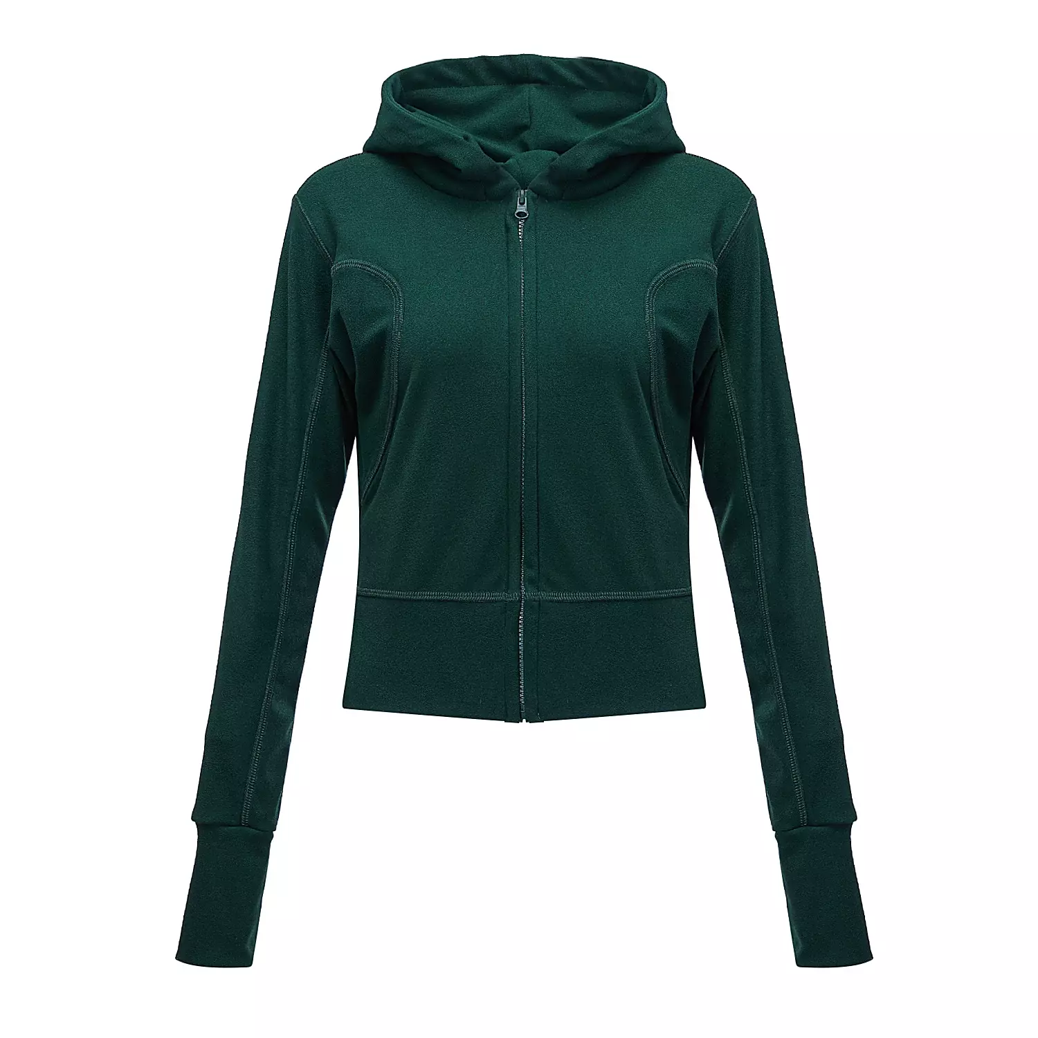 OLAVOGA EMERA Damen-Kapuzenpullover - Dunkelgrün