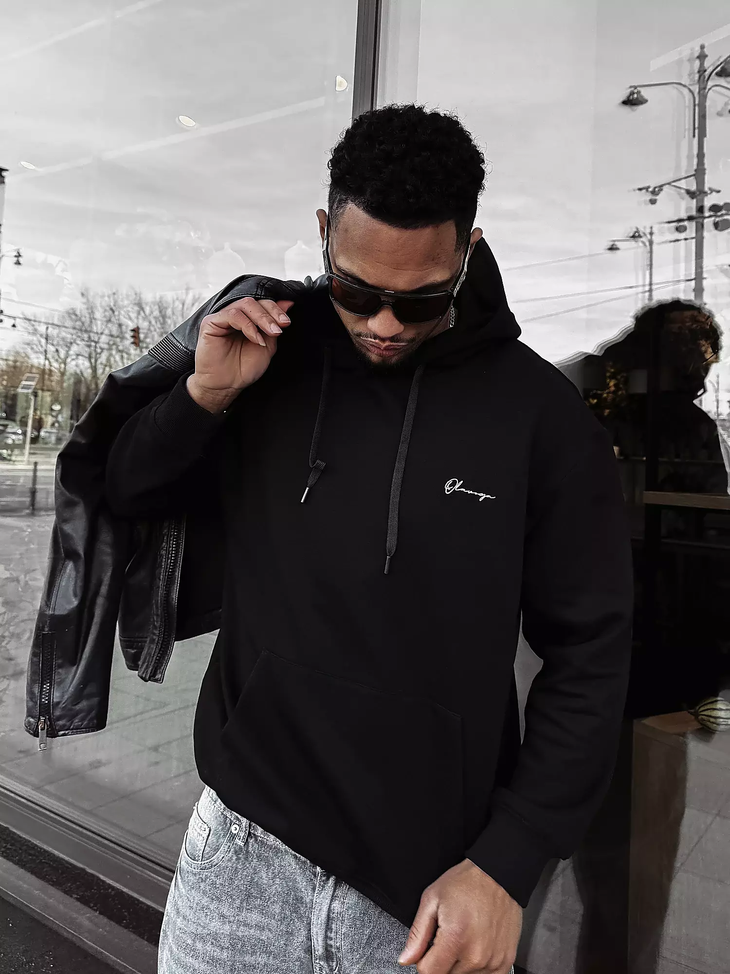 OLAVOGA Men TAZON kangaroo sweatshirt - Black