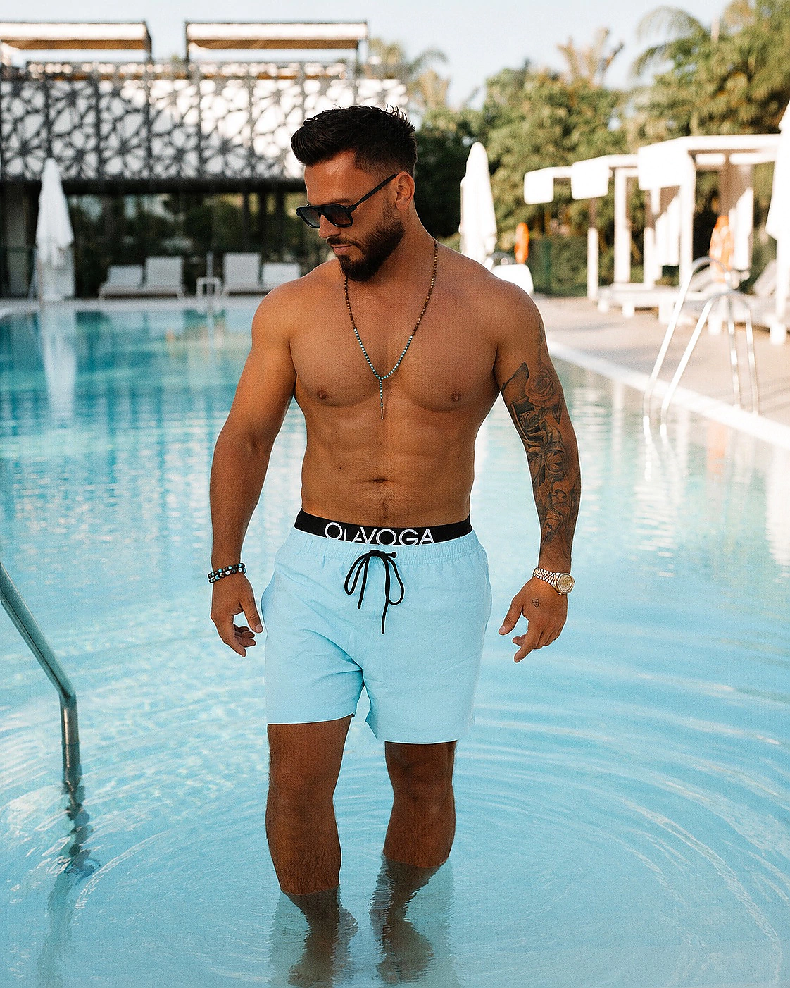 OLAVOGA Men REON men's swimming trunks - Blue