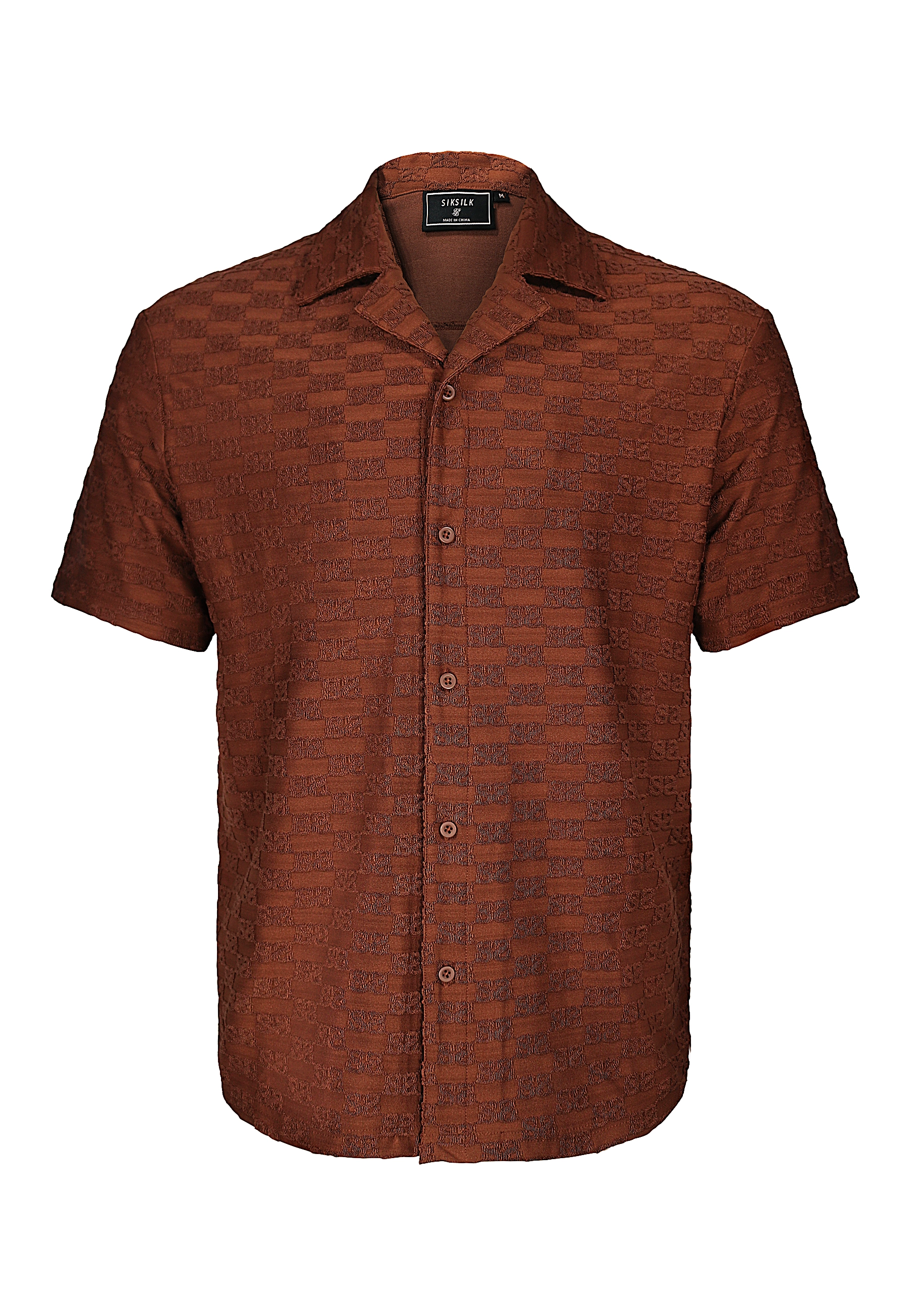 SIKSILK pánská košile 28250 - Hnědá