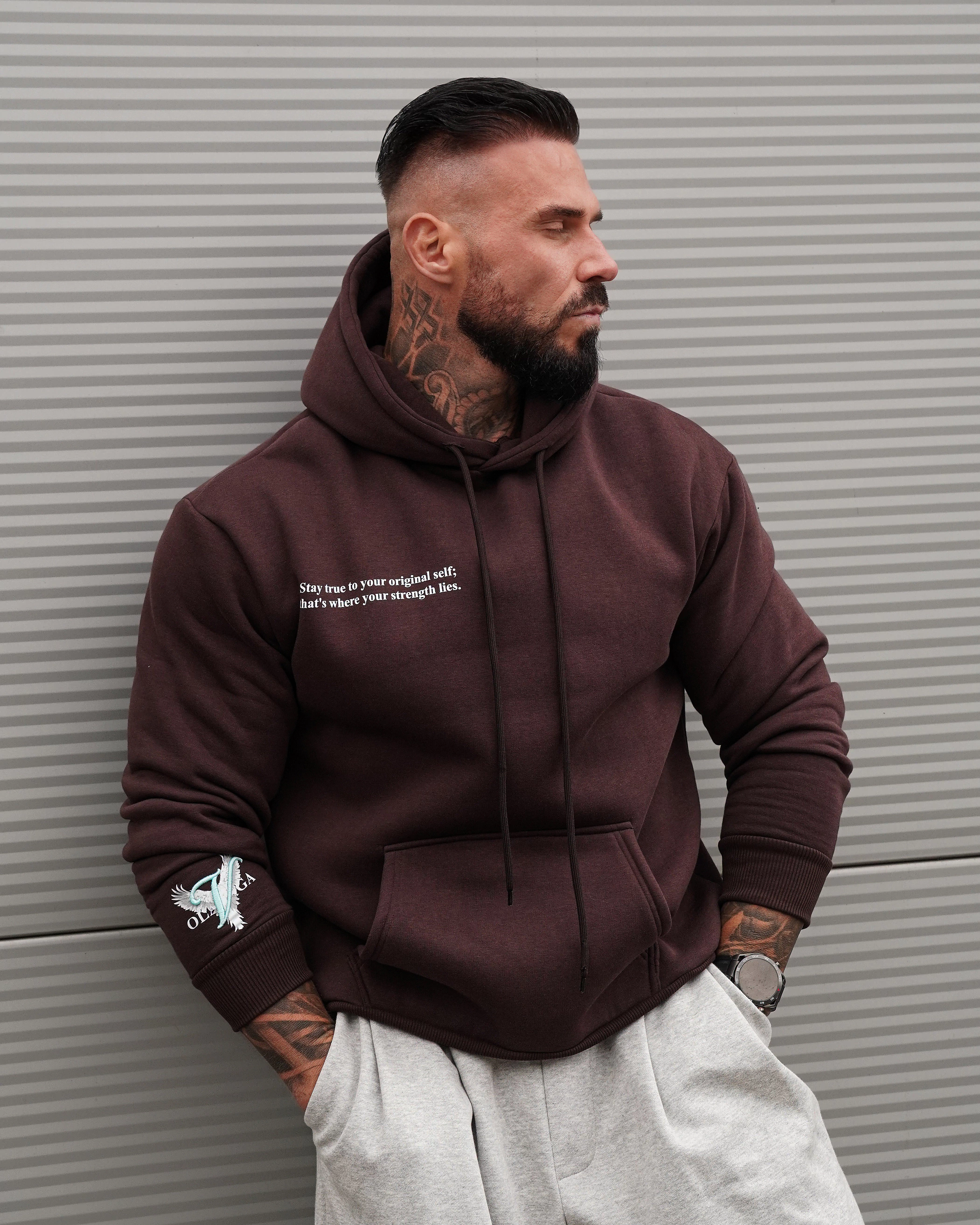 Bluza męska ze skrzydłami OLAVOGA Men EAGLE - Brąz