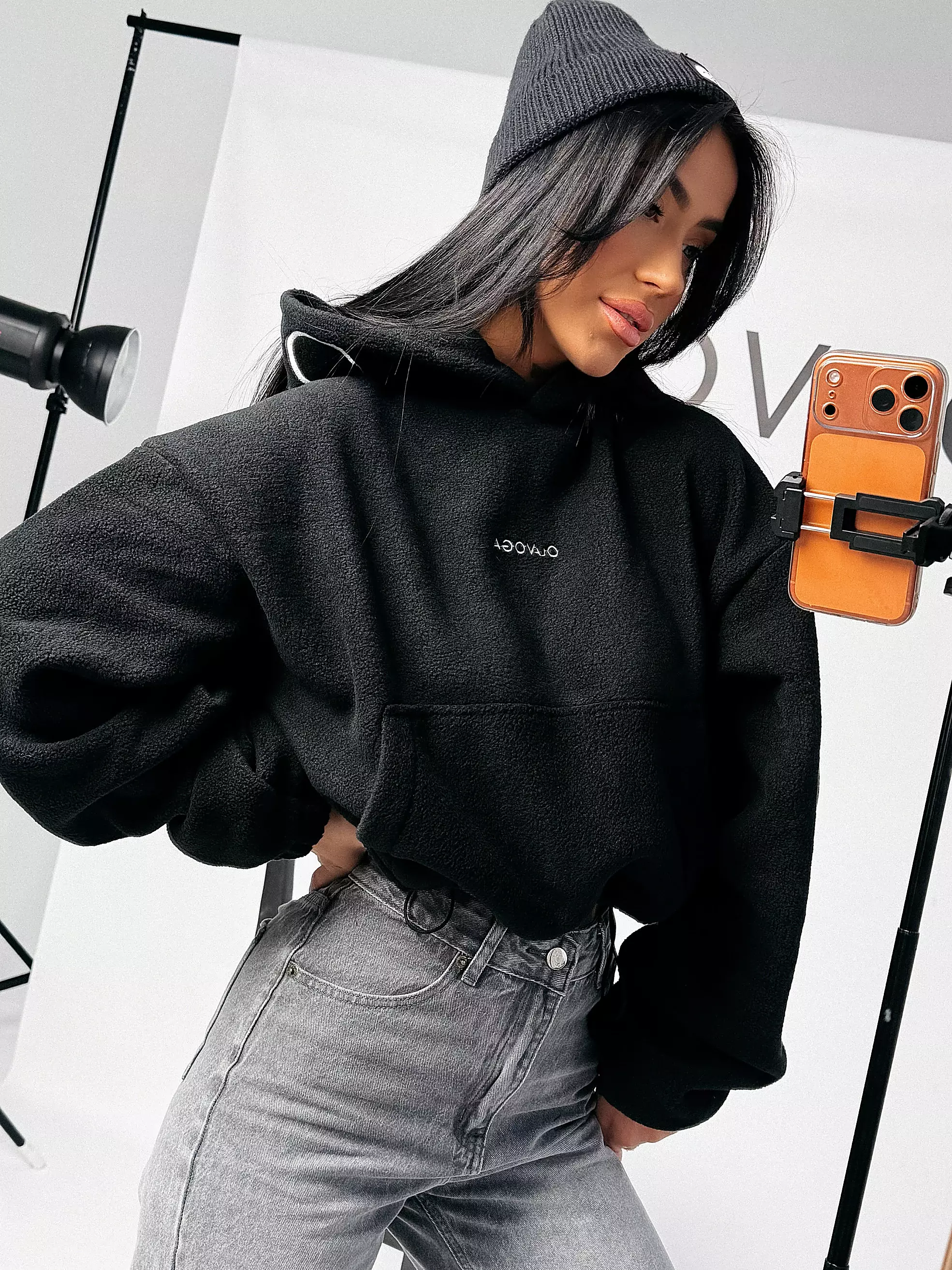 OLAVOGA MERIDIAN Damen Sweatshirt - Schwarz