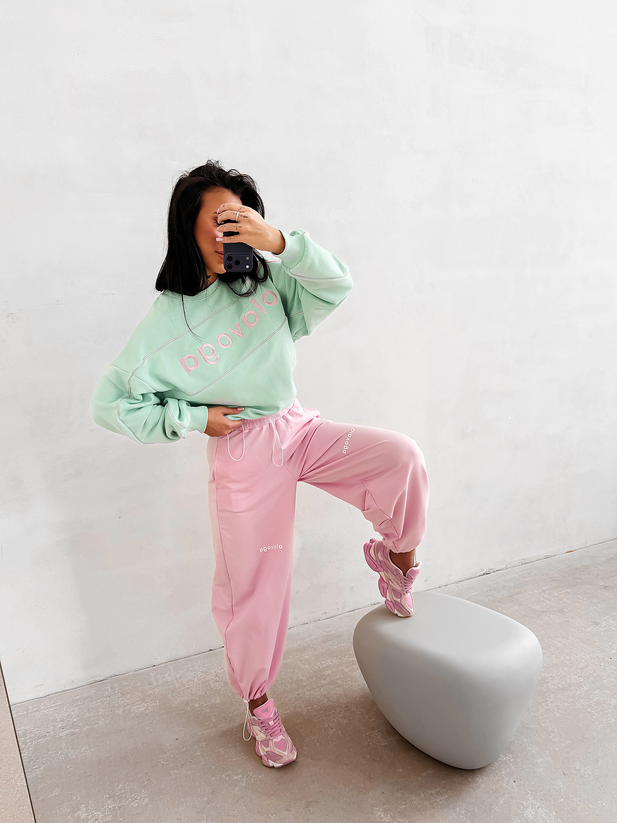 Dámska oversize mikina OLAVOGA MELLOW - Mint