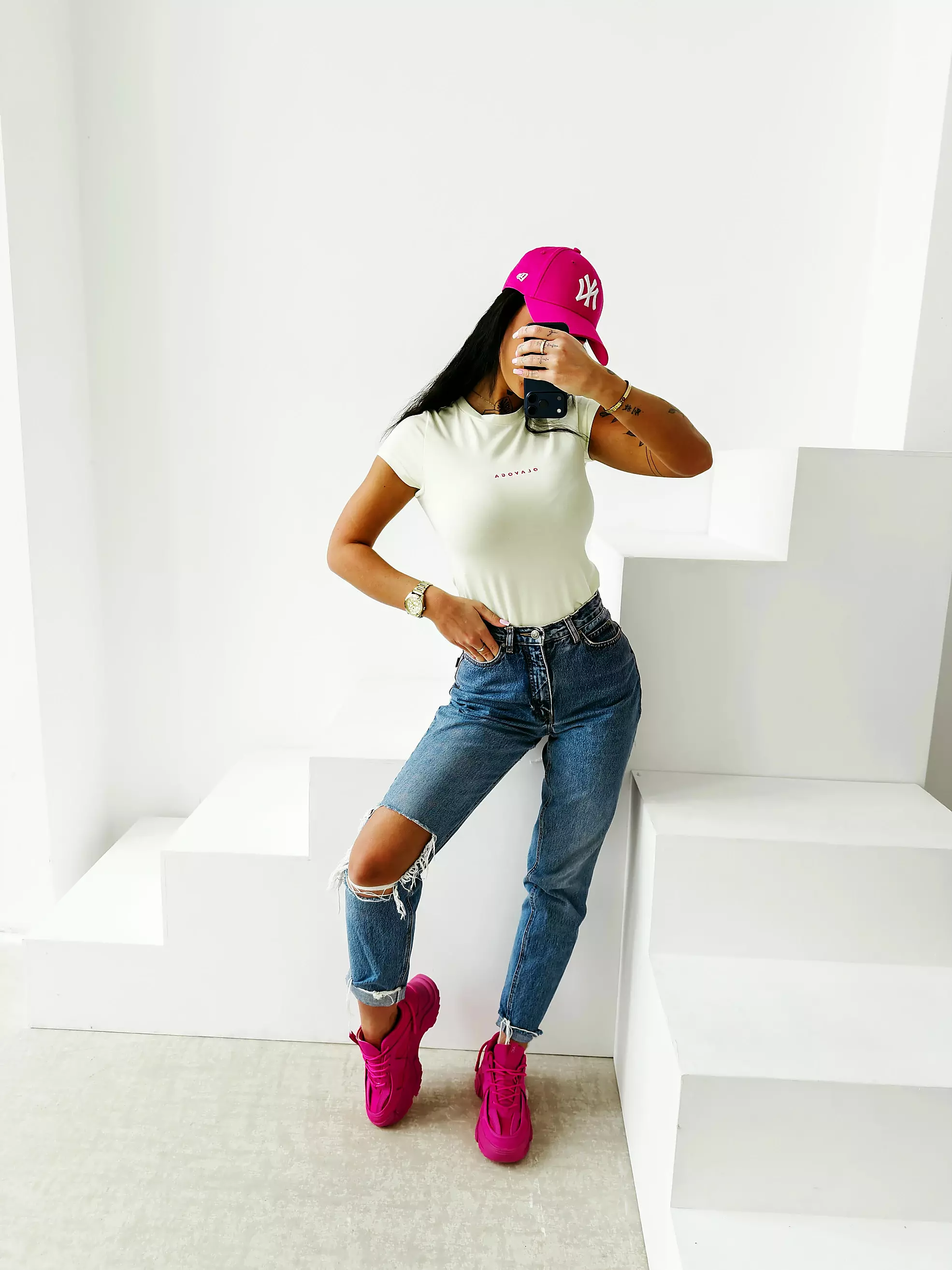 Women's classic T-shirt OLAVOGA LIVA - Lime green