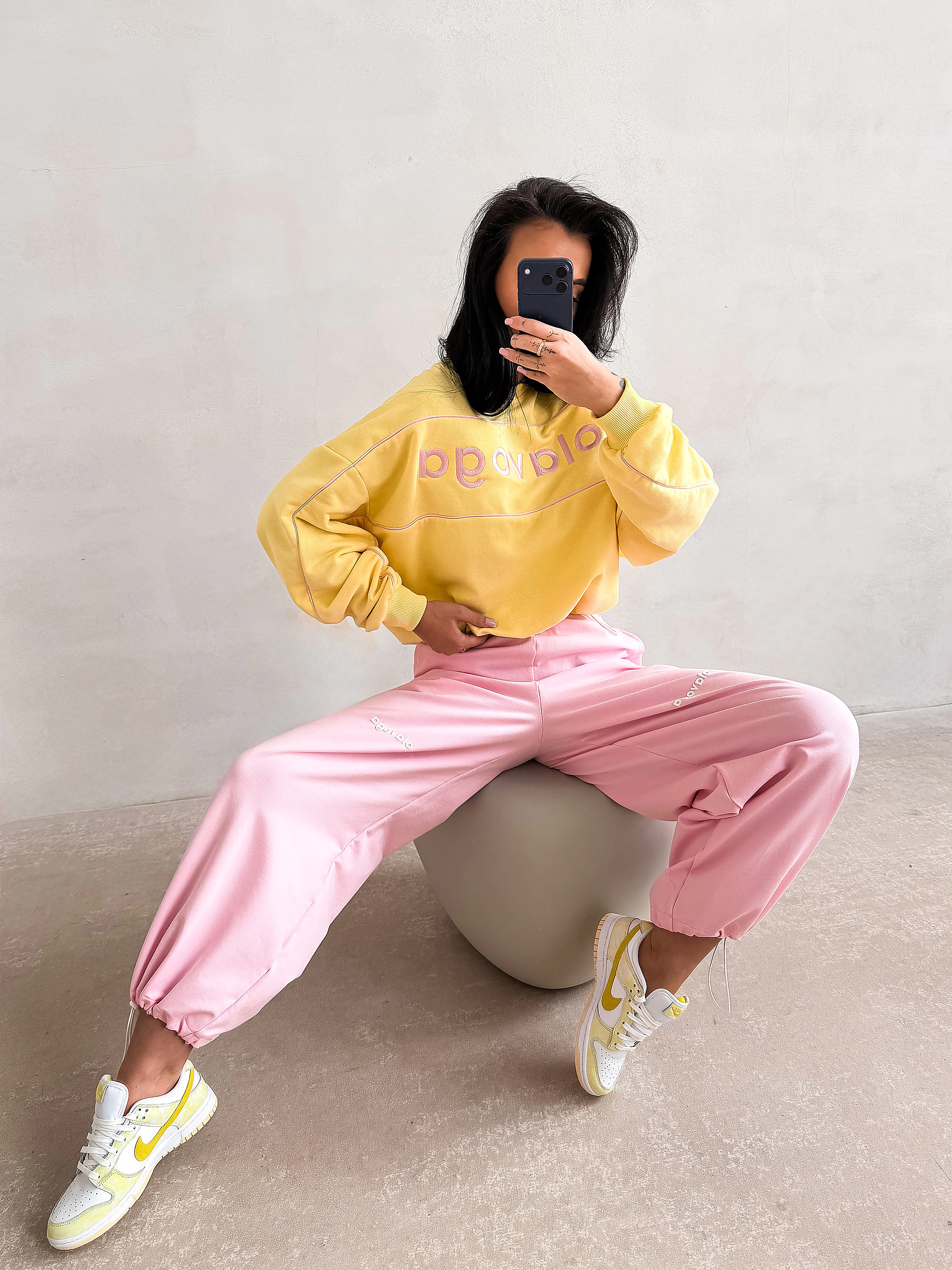 Bluza damska oversize OLAVOGA MELLOW - Żółty