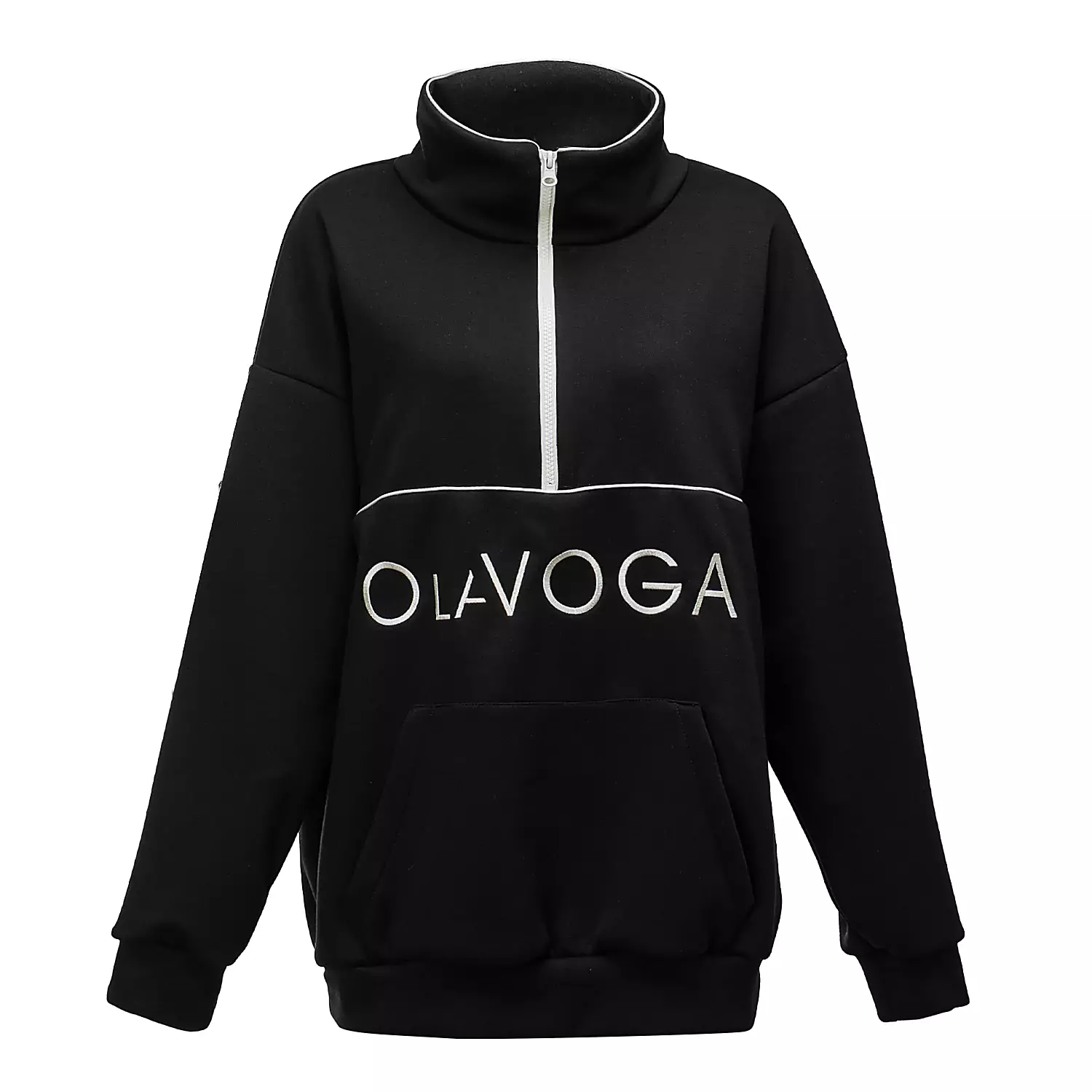 OLAVOGA EASTFIELD women's oversize collar sweatshirt - Black