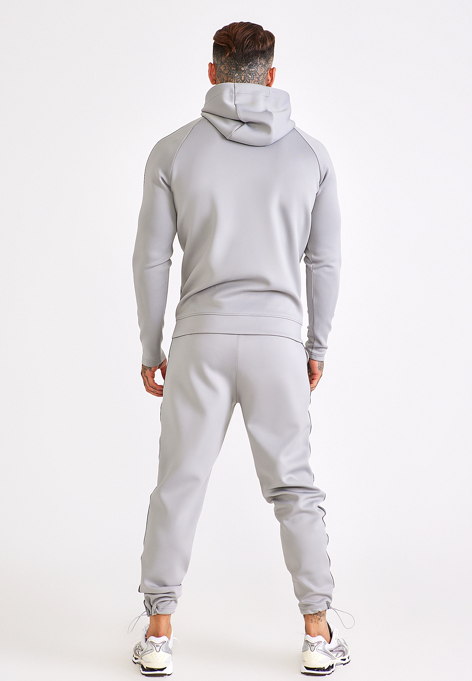 Komplet dresowy z taśmami SIKSILK 29415 - Szary