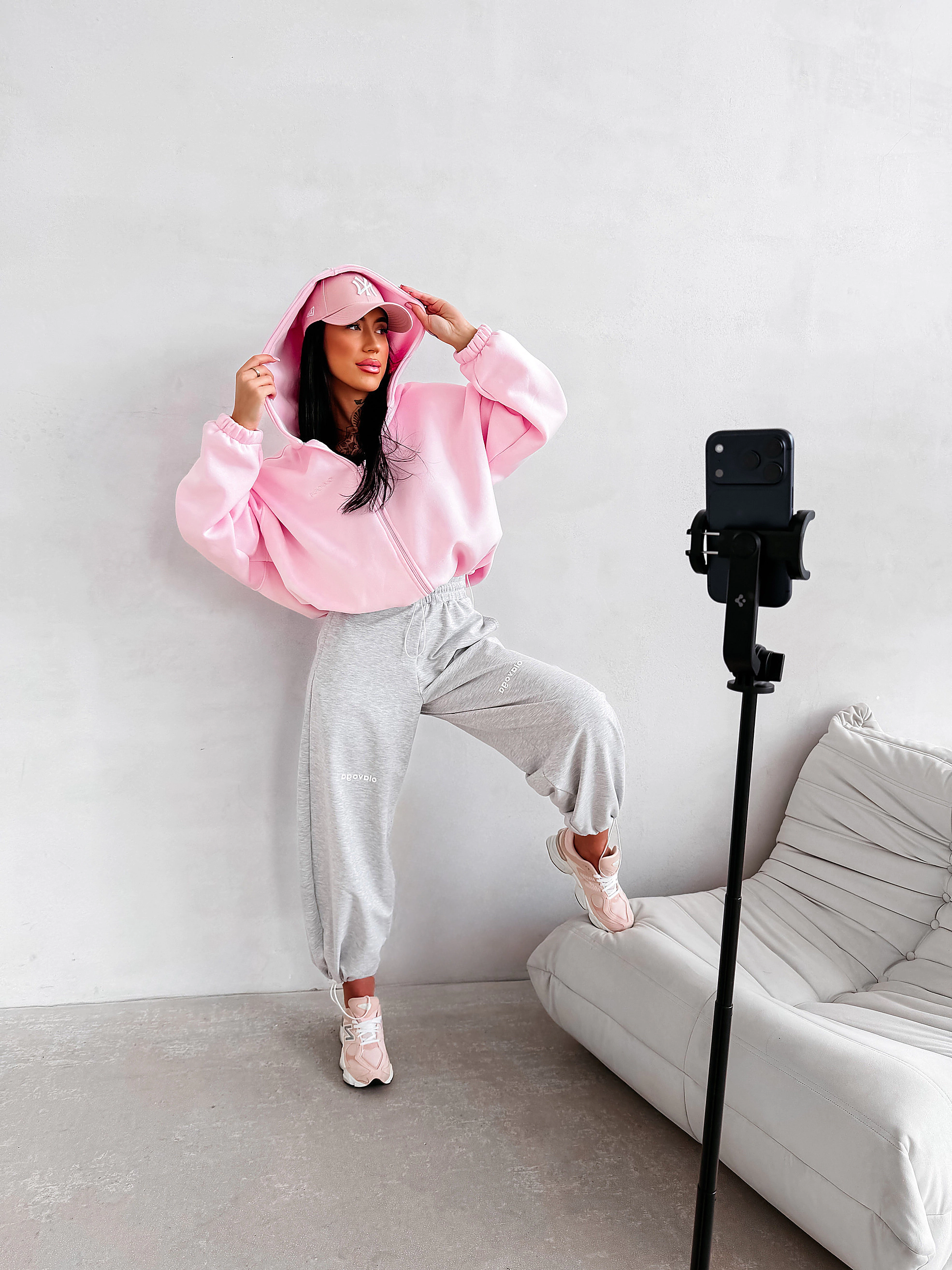 OLAVOGA NEST Damen verstellbare Jogginghose - Grau