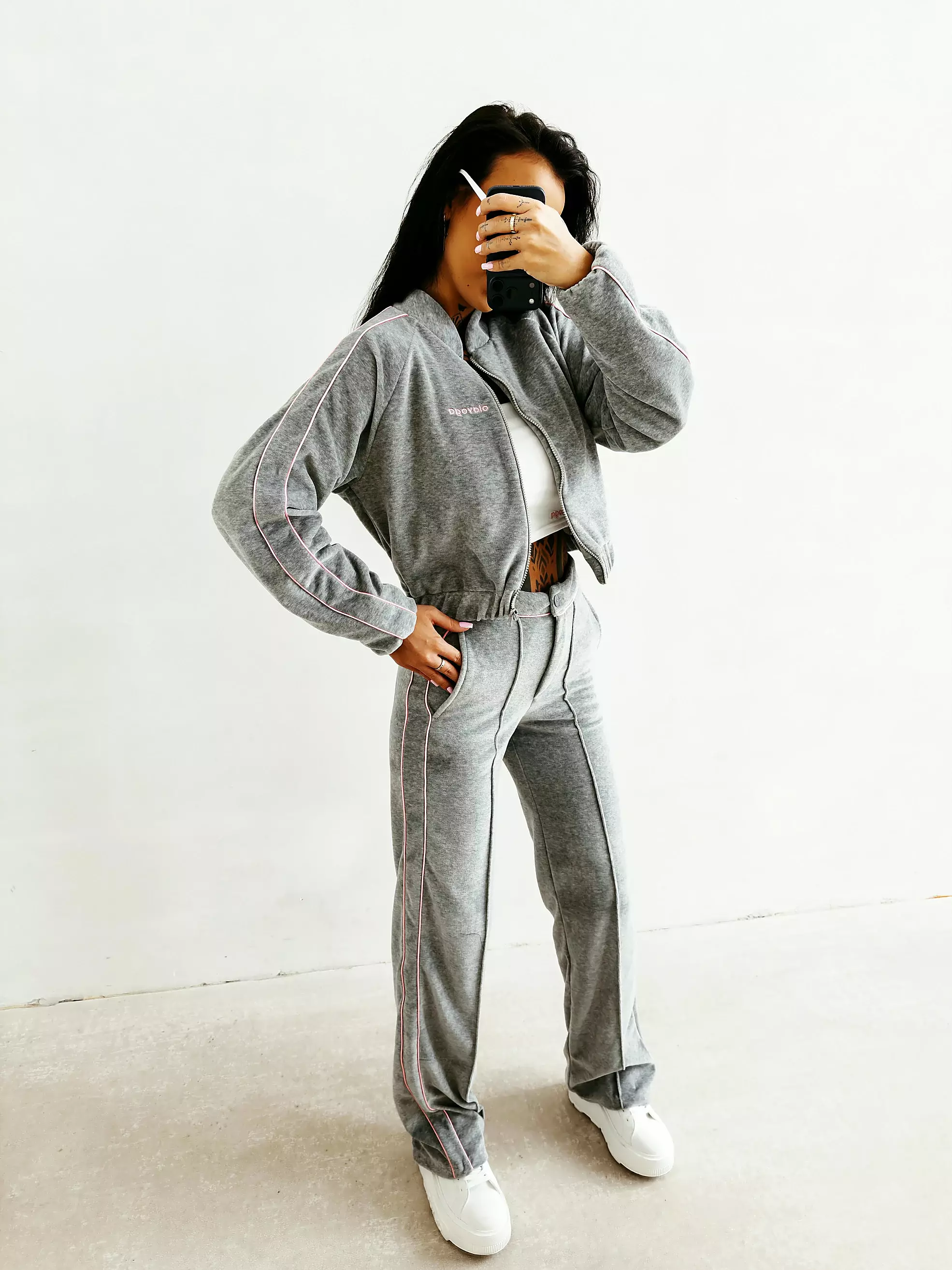 Women's bomber jacket OLAVOGA ELVIA - Grey