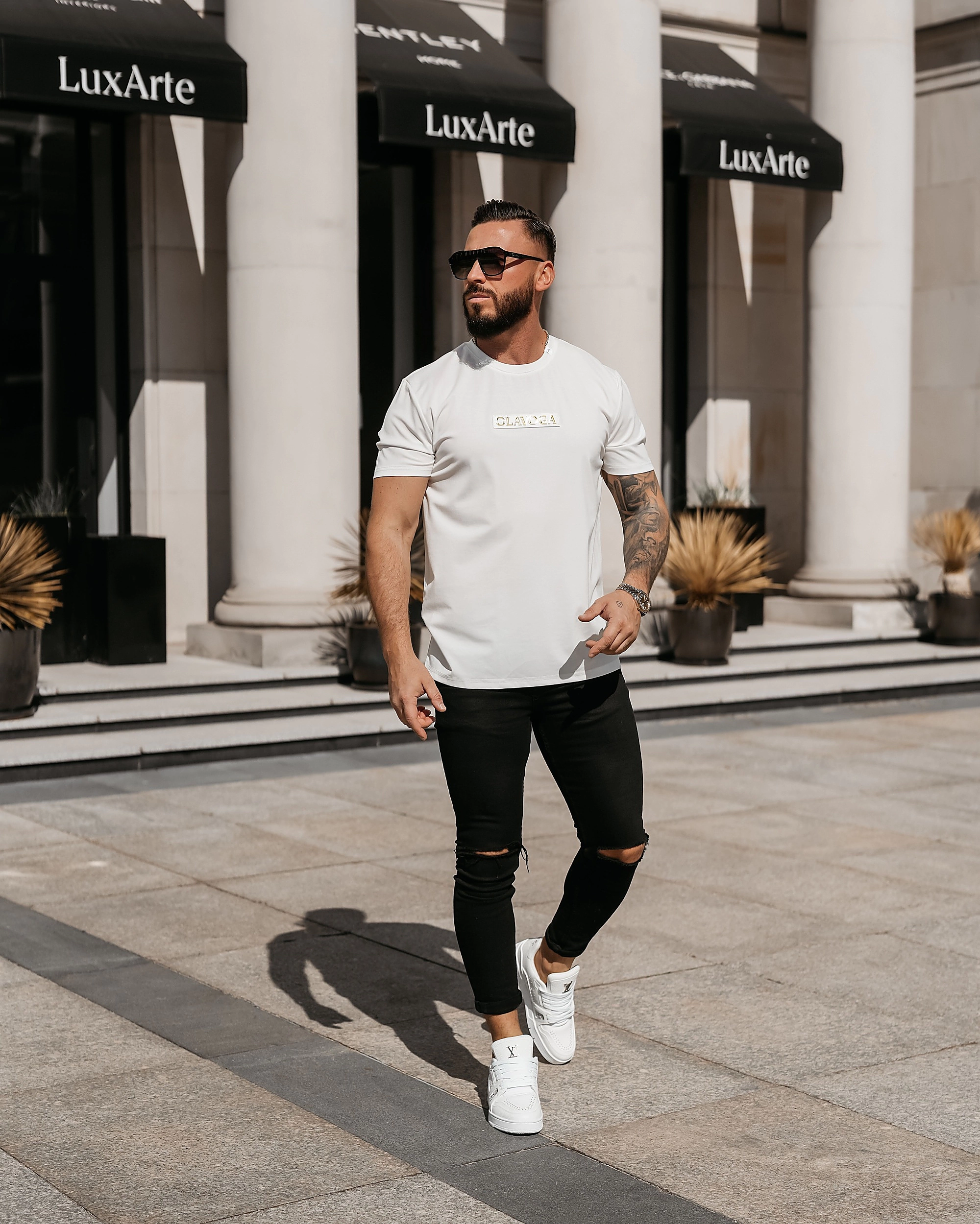 OLAVOGA Pánske tričko SOBRE - Biele