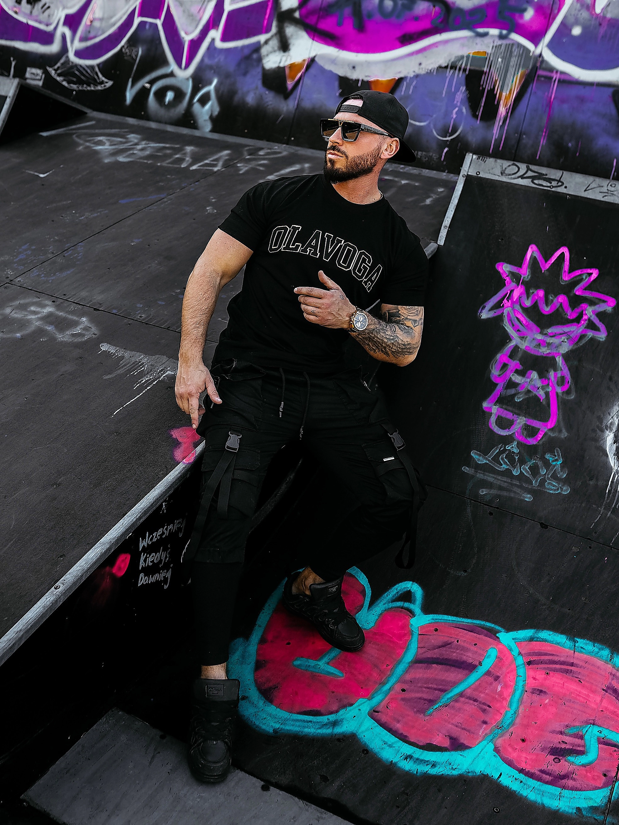 OLAVOGA Männer ROQA T-shirt - Schwarz