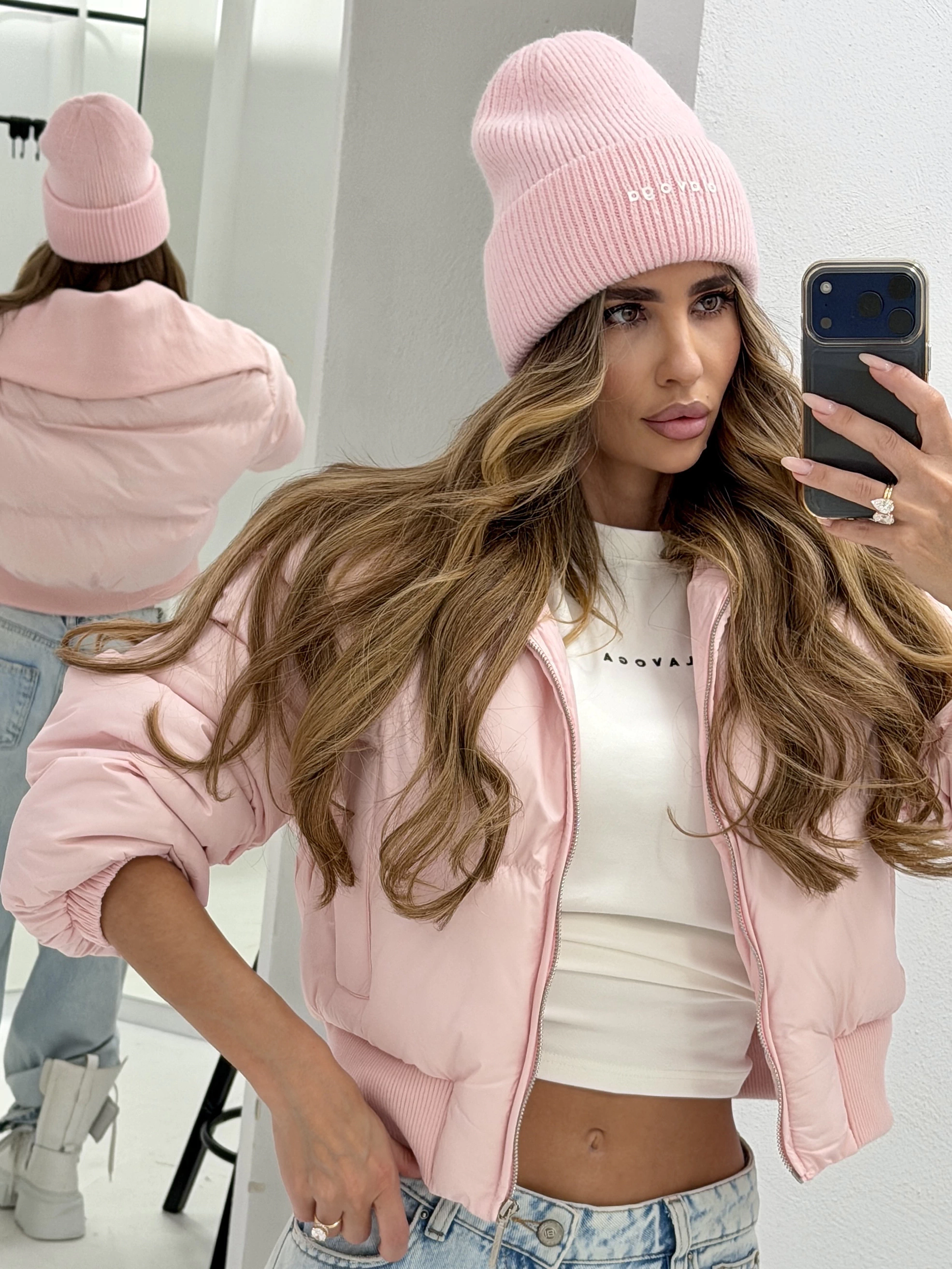 Czapka damska OLAVOGA OLMIO  - Baby pink