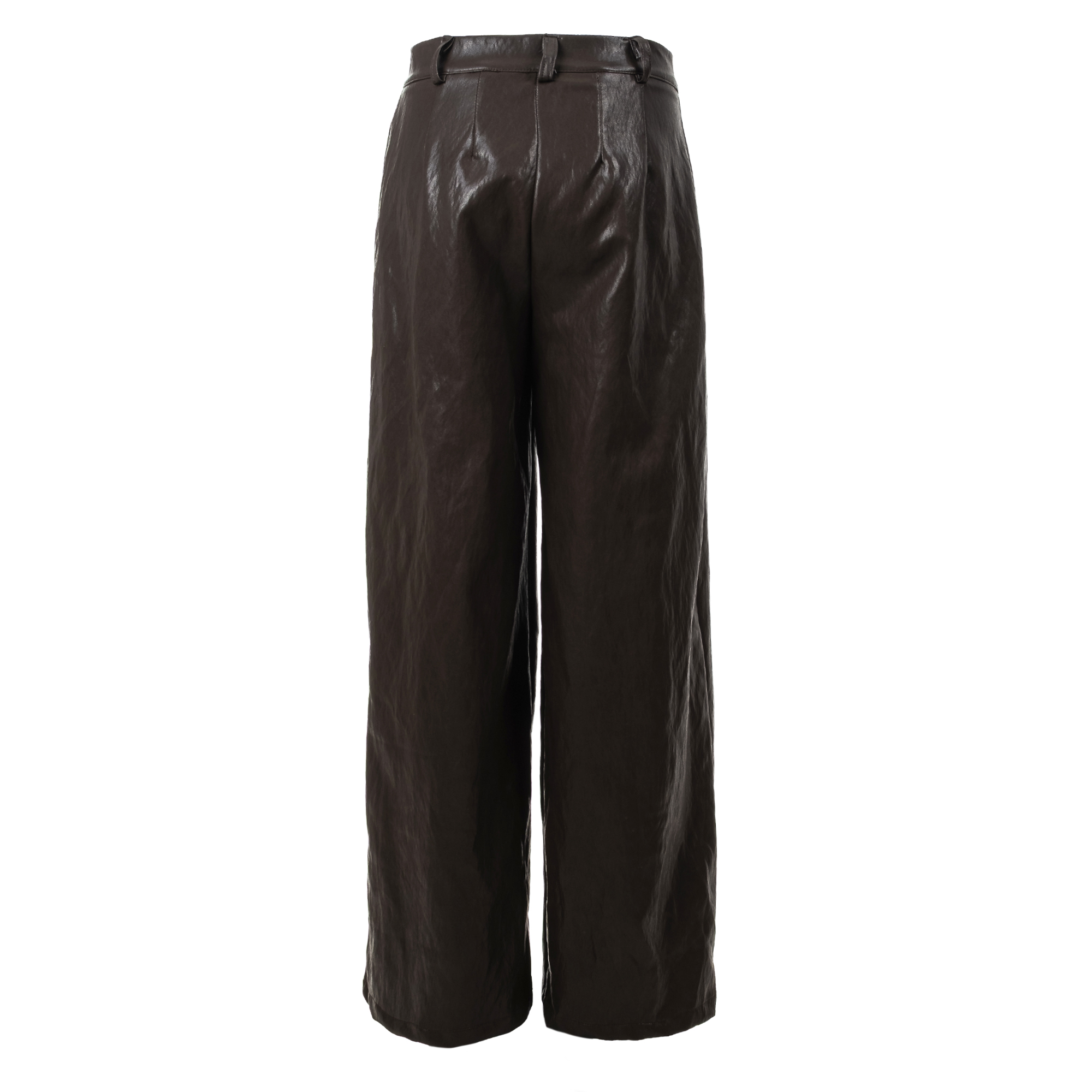 OLAVOGA STEP Damenhose aus Kunstleder – Braun