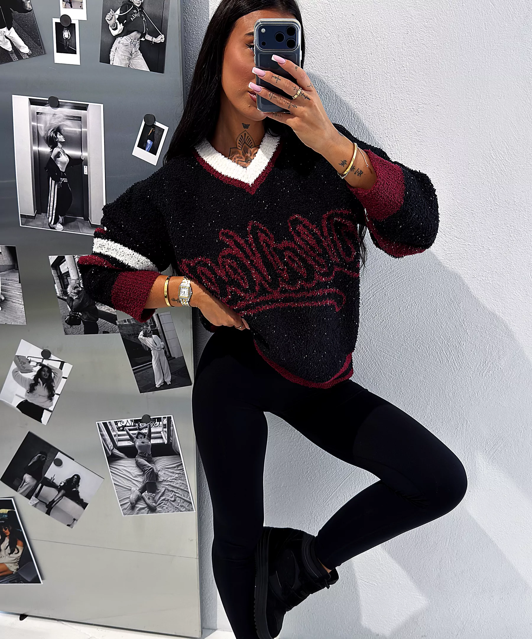 OLAVOGA OISO Women's Varsity Jumper – Black