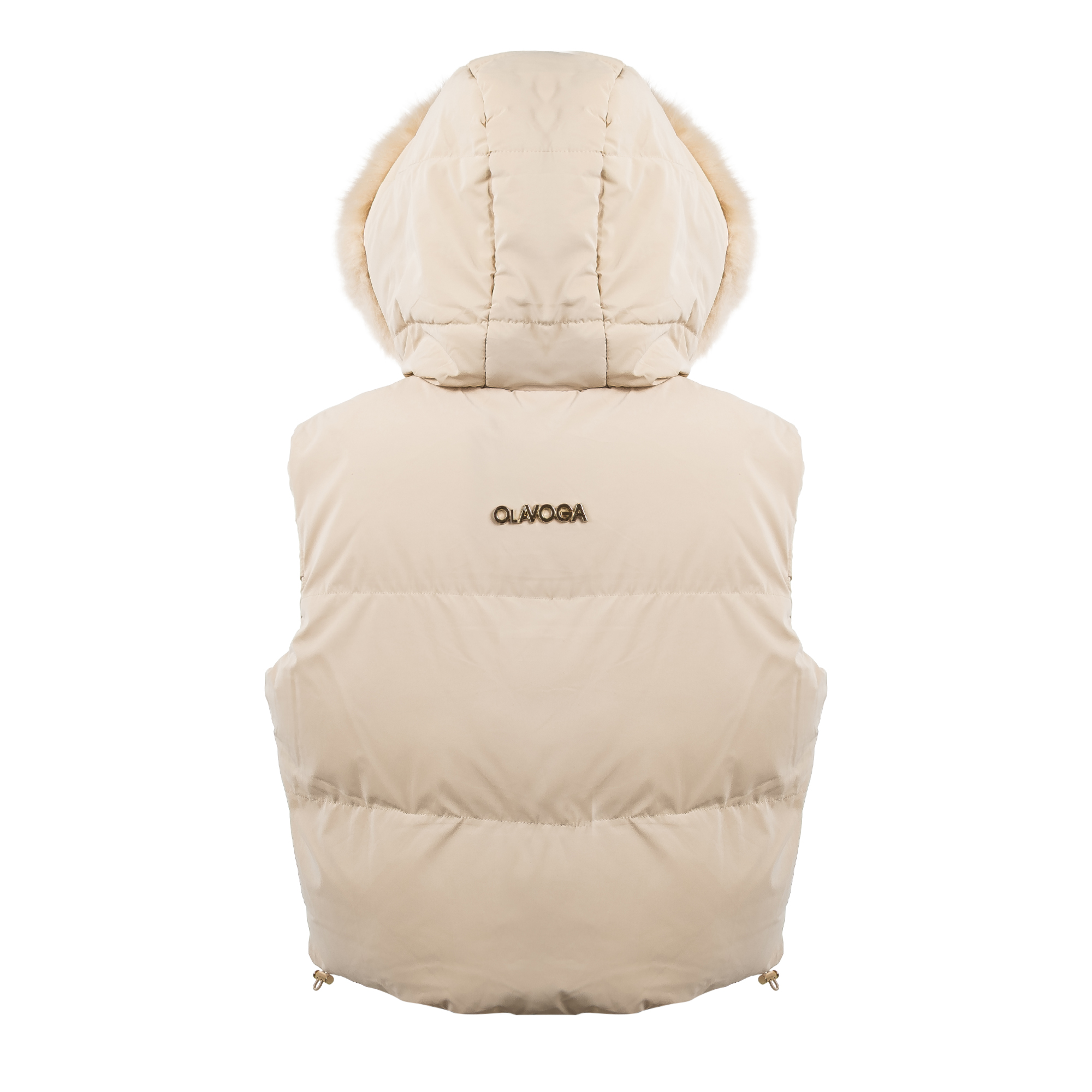 Damenweste mit Kapuze OLAVOGA SIERY - Beige