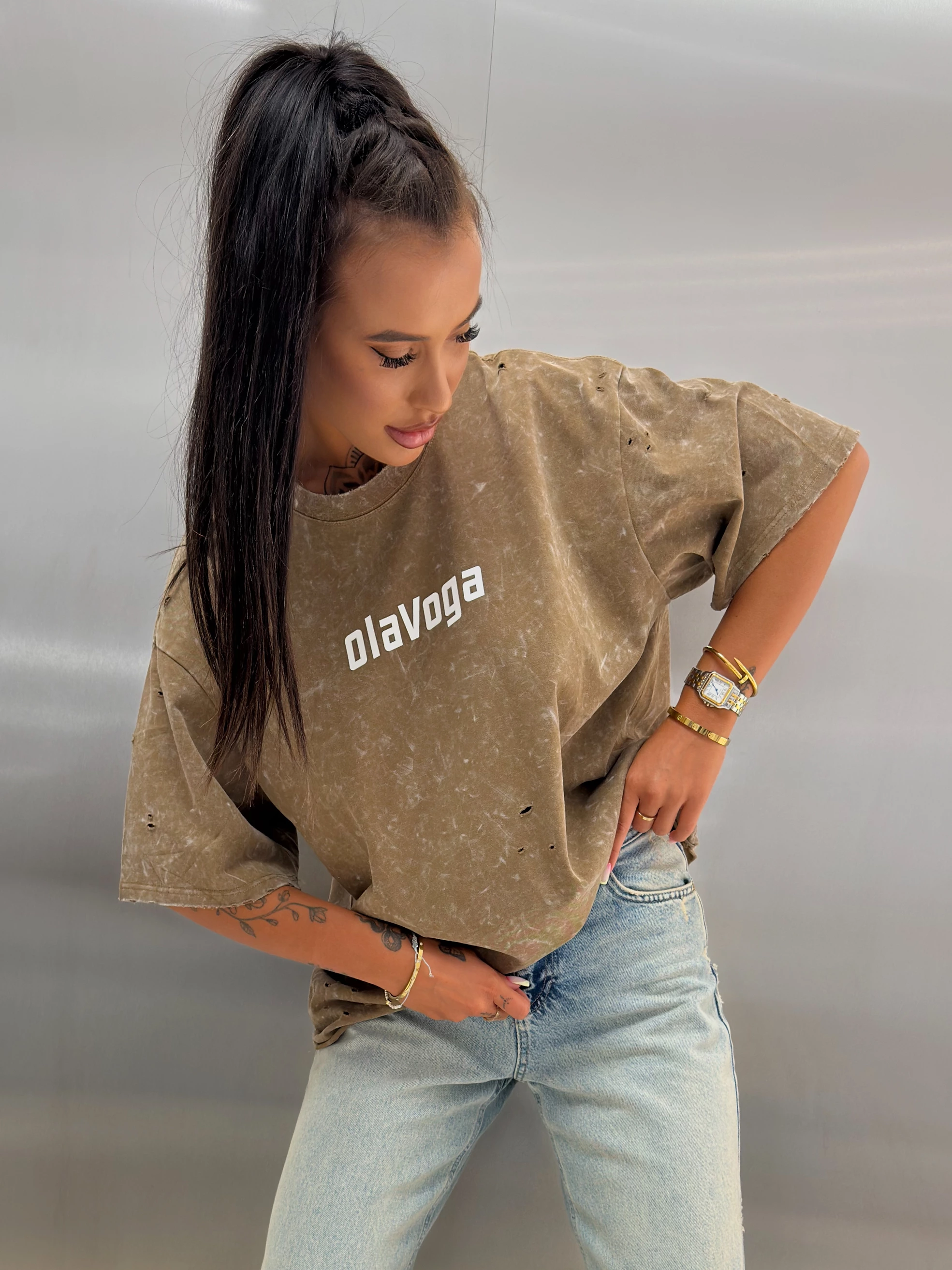 Dámské tričko OLAVOGA STREET CLASSIC – béžové