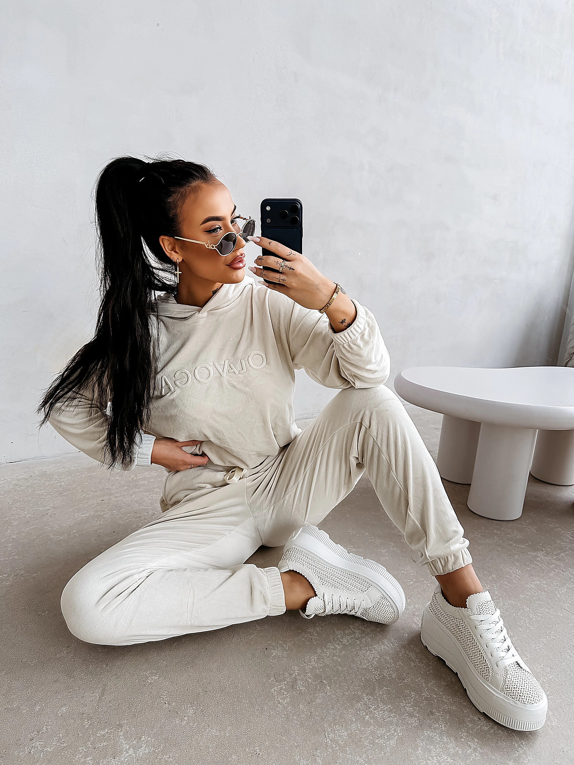 Damen-Kapuzenset OLAVOGA BELORE - Beige