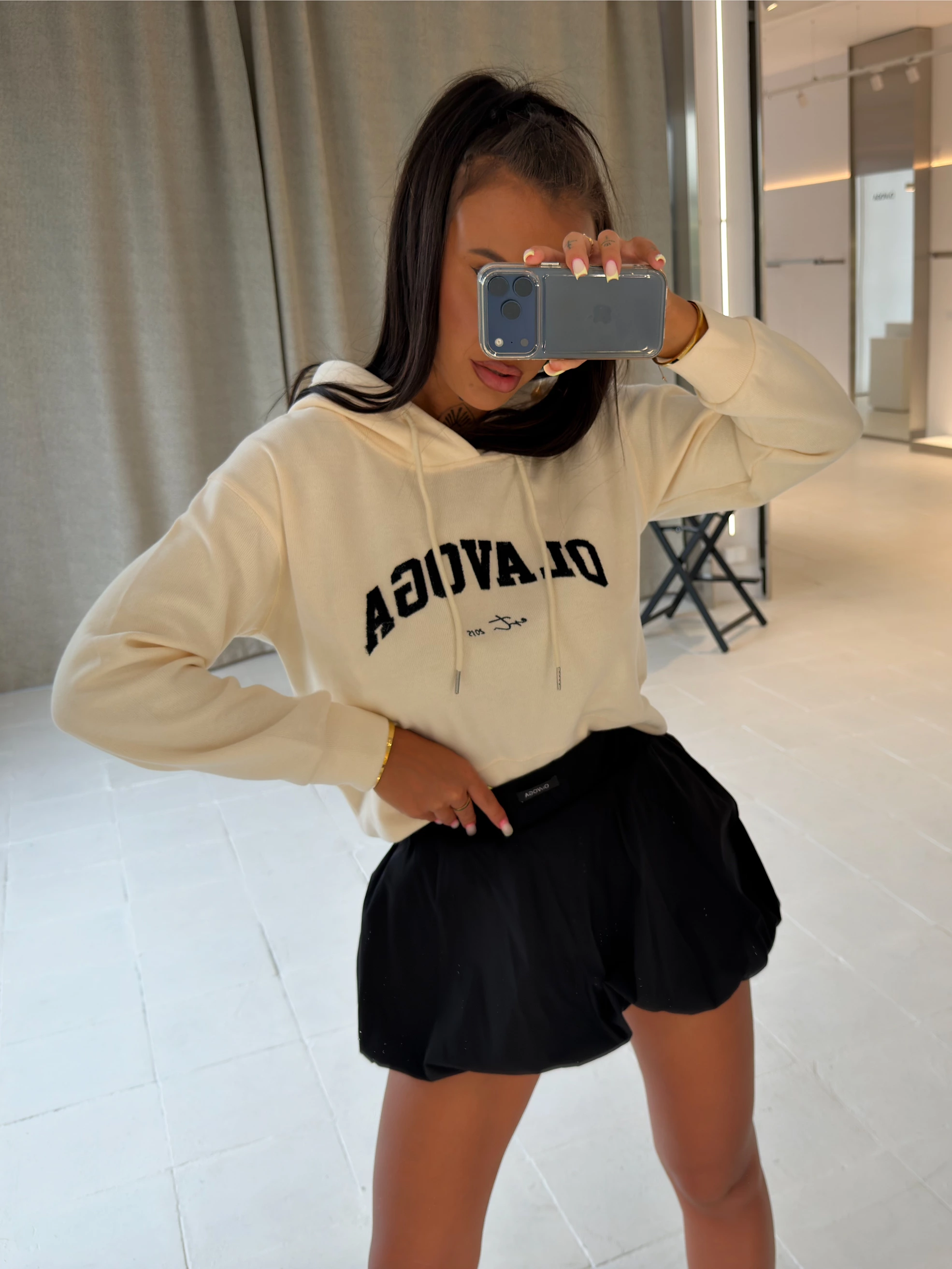 Spódnica damska OLAVOGA CAMISA - Czarny