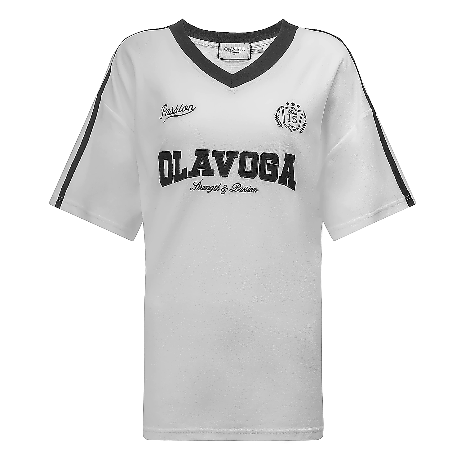 T-shirt damski oversize OLAVOGA LONDON - Écru