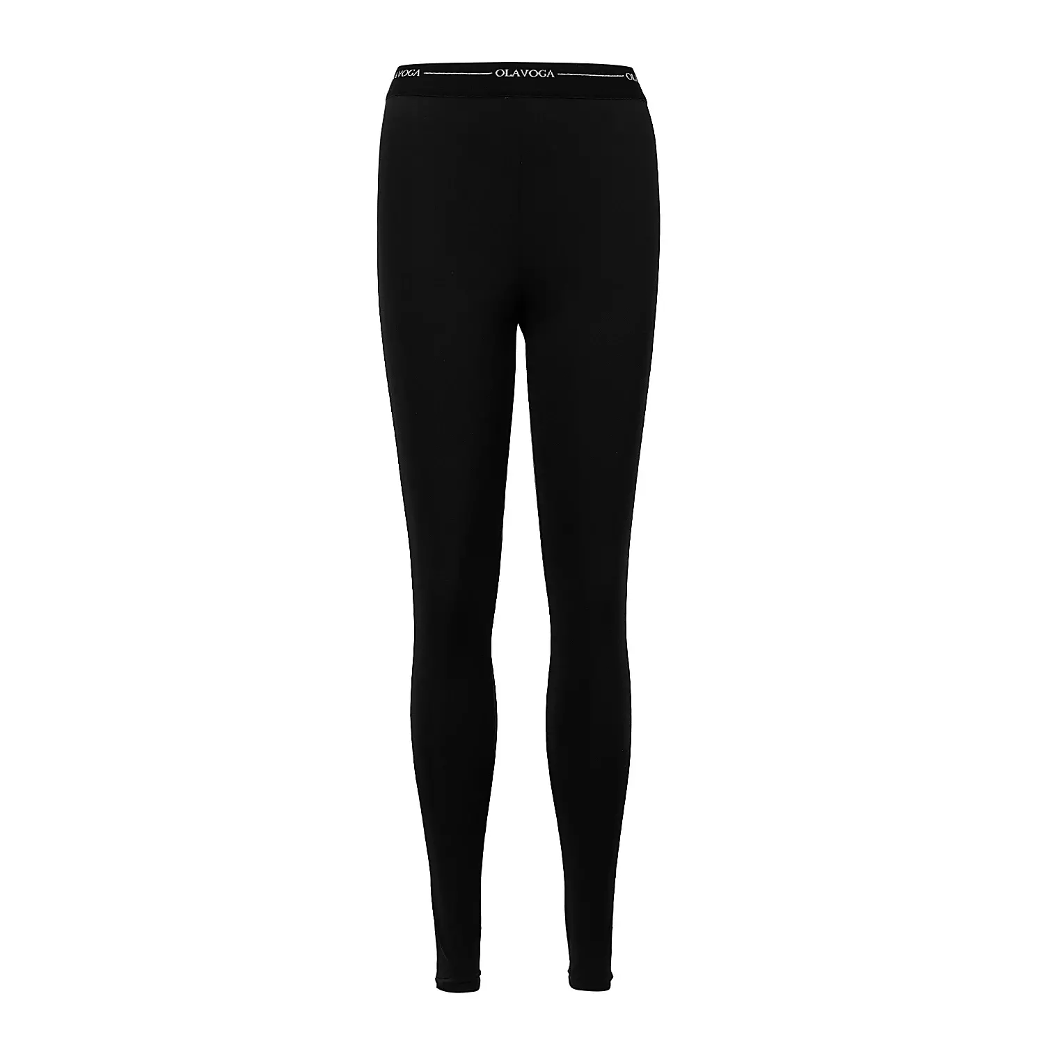 Legginsy damskie z logowaną gumą OLAVOGA LUNARI - Czarny