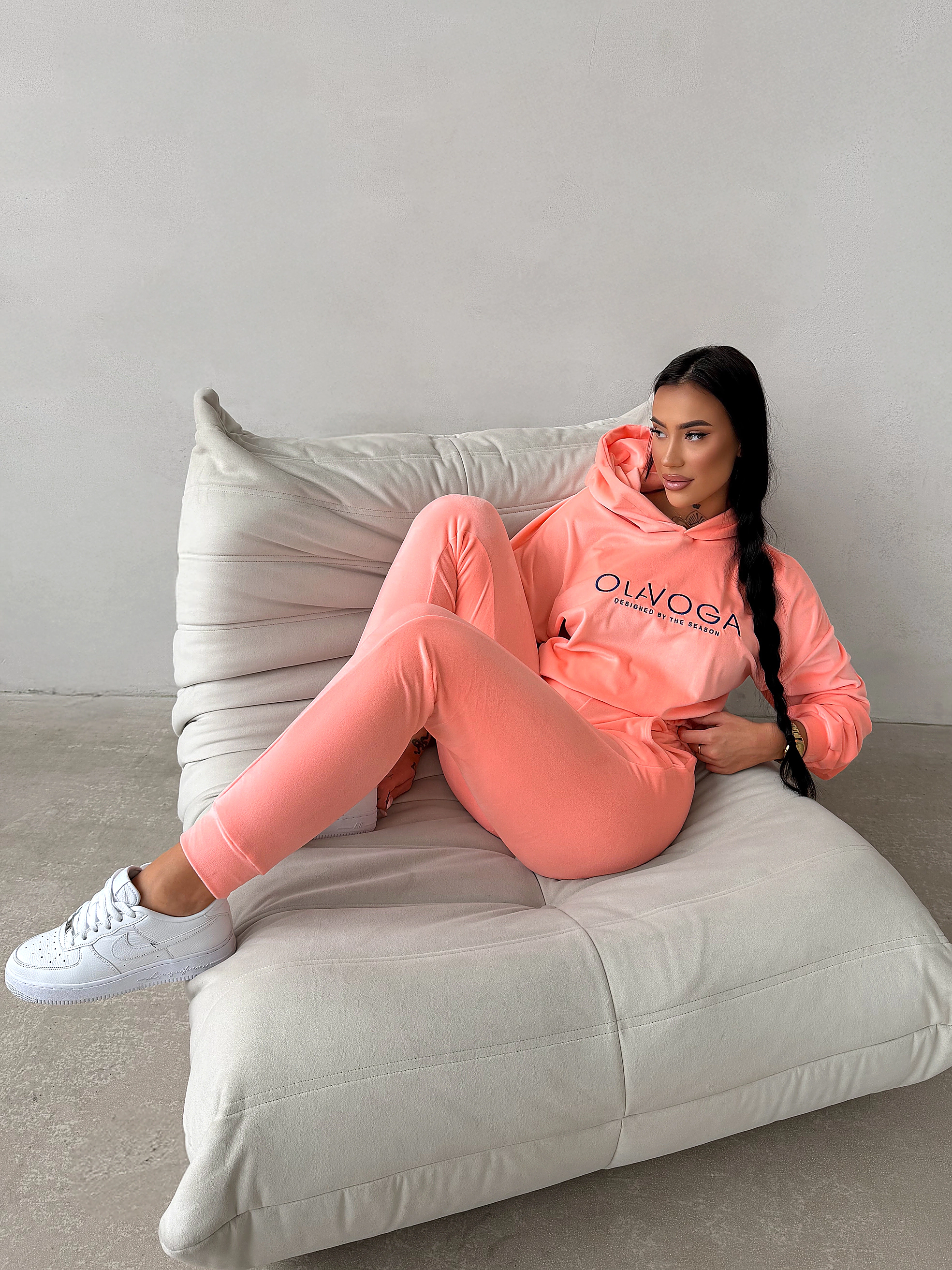 OLAVOGA NEROLI women's tracksuit set - Coral pink
