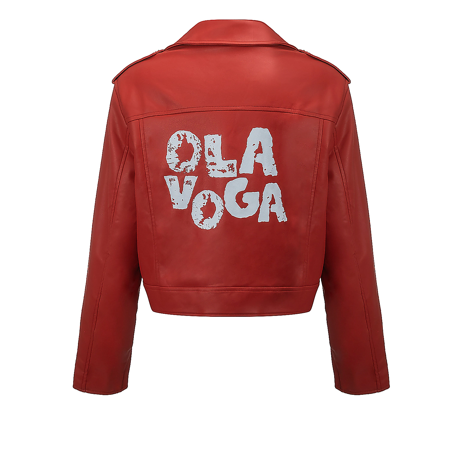 Kurtka damska biker OLAVOGA LADYO - Czerwony