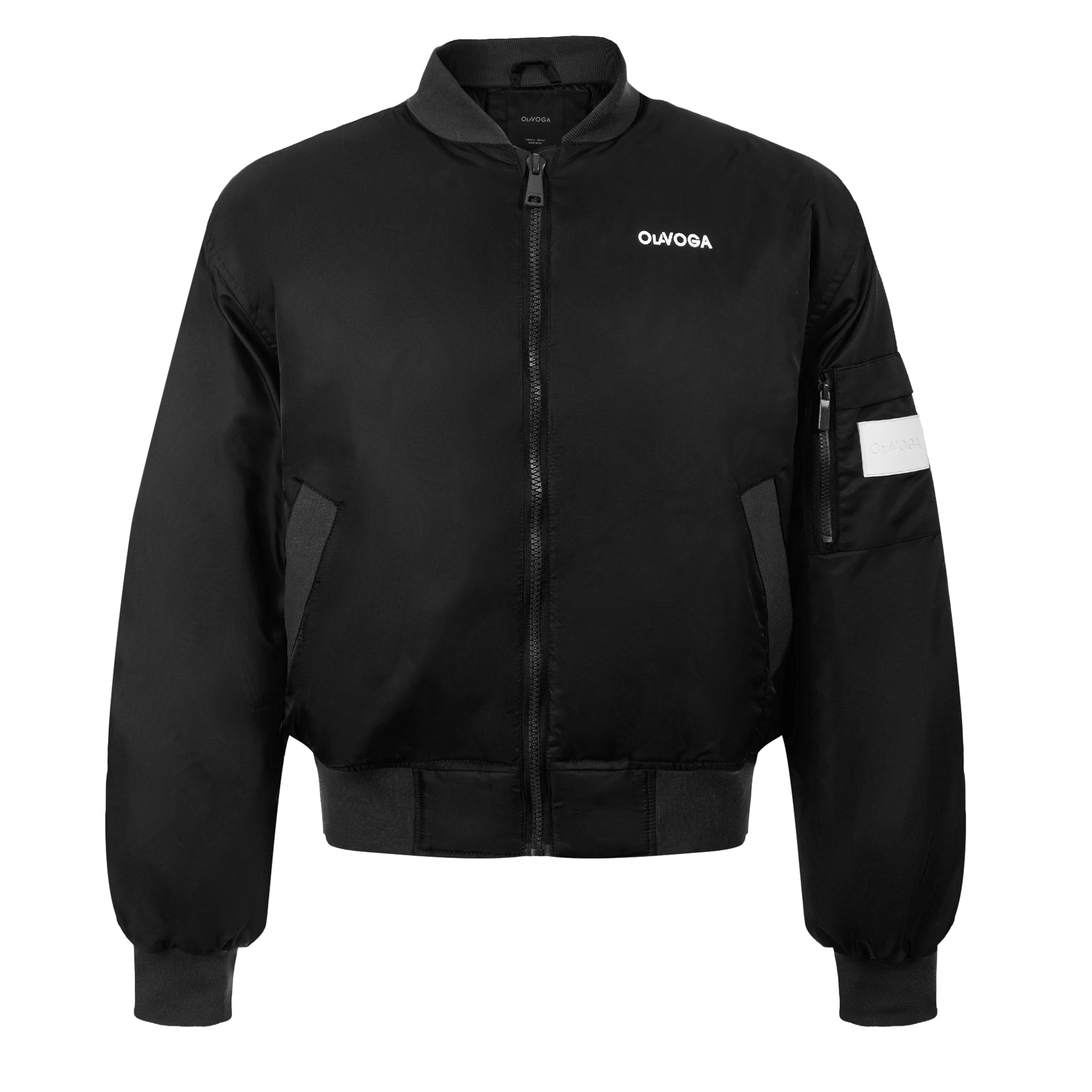 Kurtka męska bomber OLAVOGA Men WOOLY MEN 2.0 - Czarny