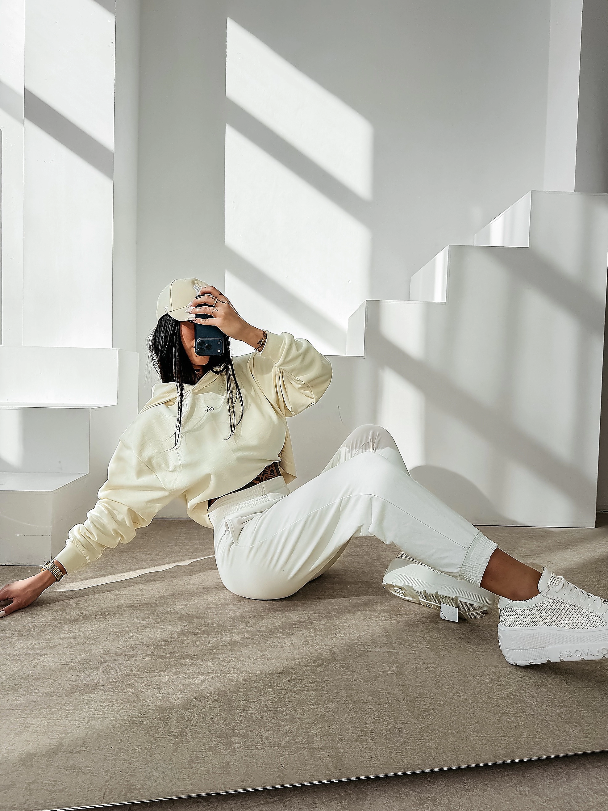 OLAVOGA APERIO women's hoodie - Écru