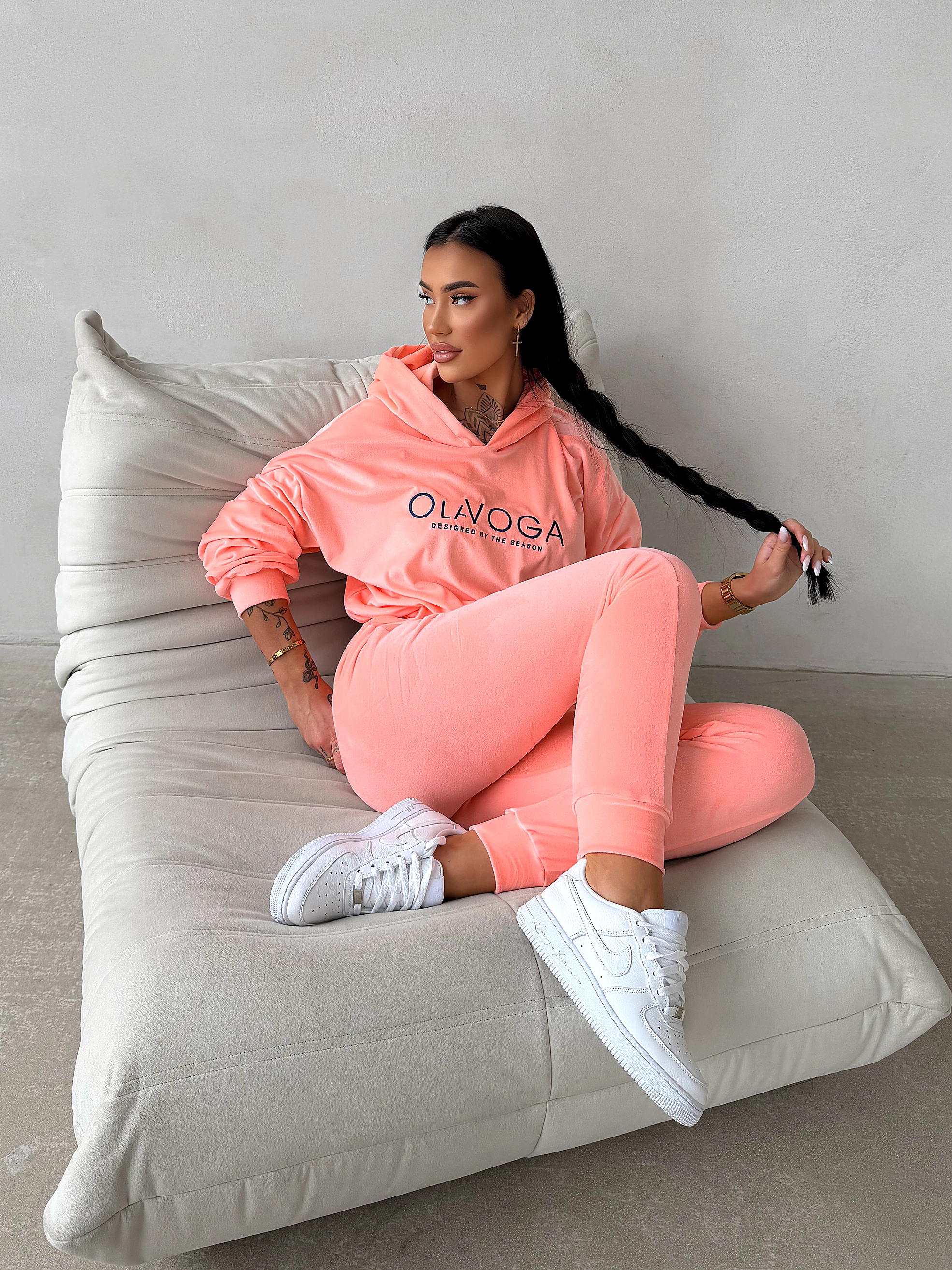 OLAVOGA NEROLI women's tracksuit set - Coral pink