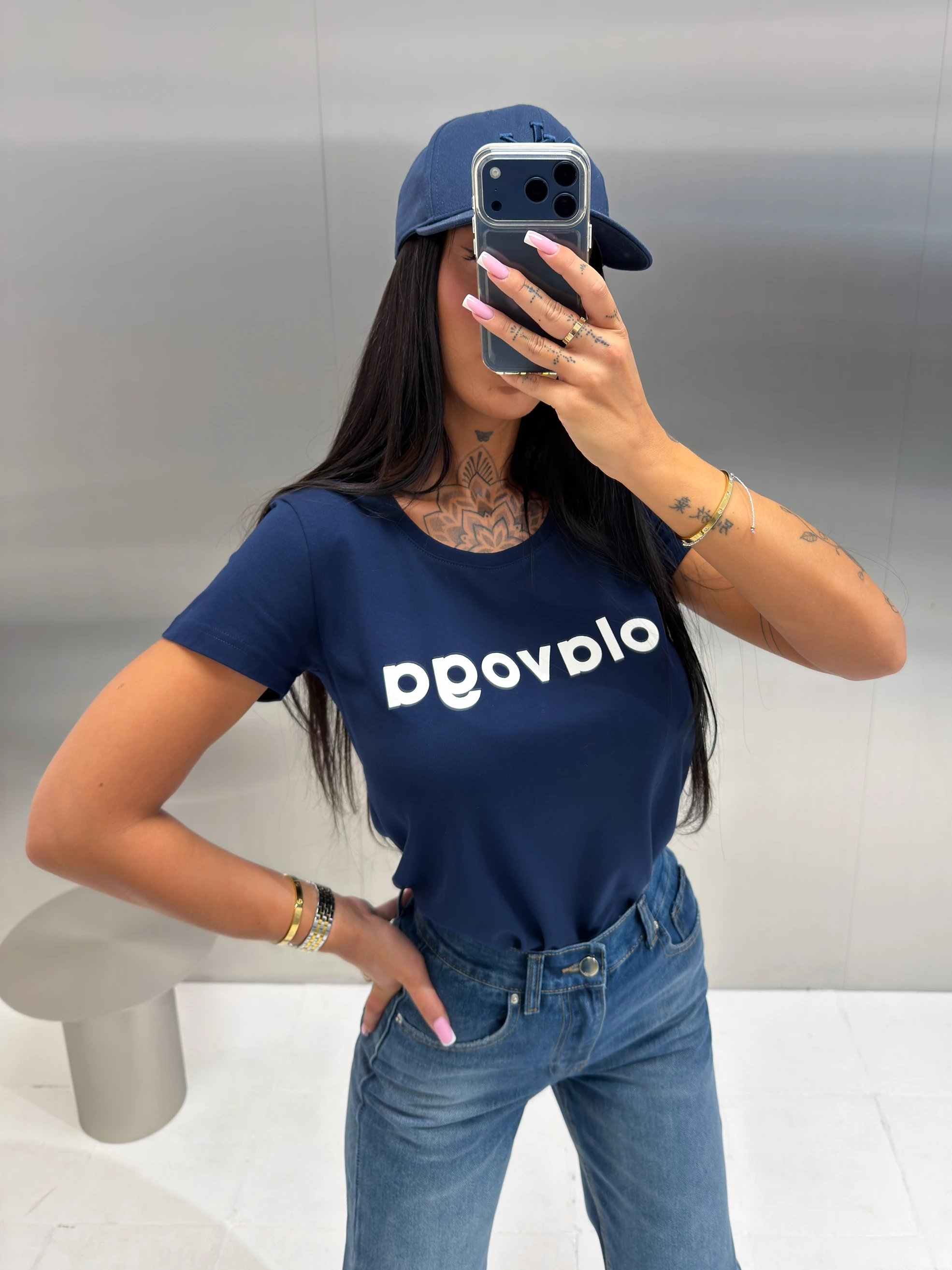 OLAVOGA Essentials: T-shirt basic EARLY - Granatowy