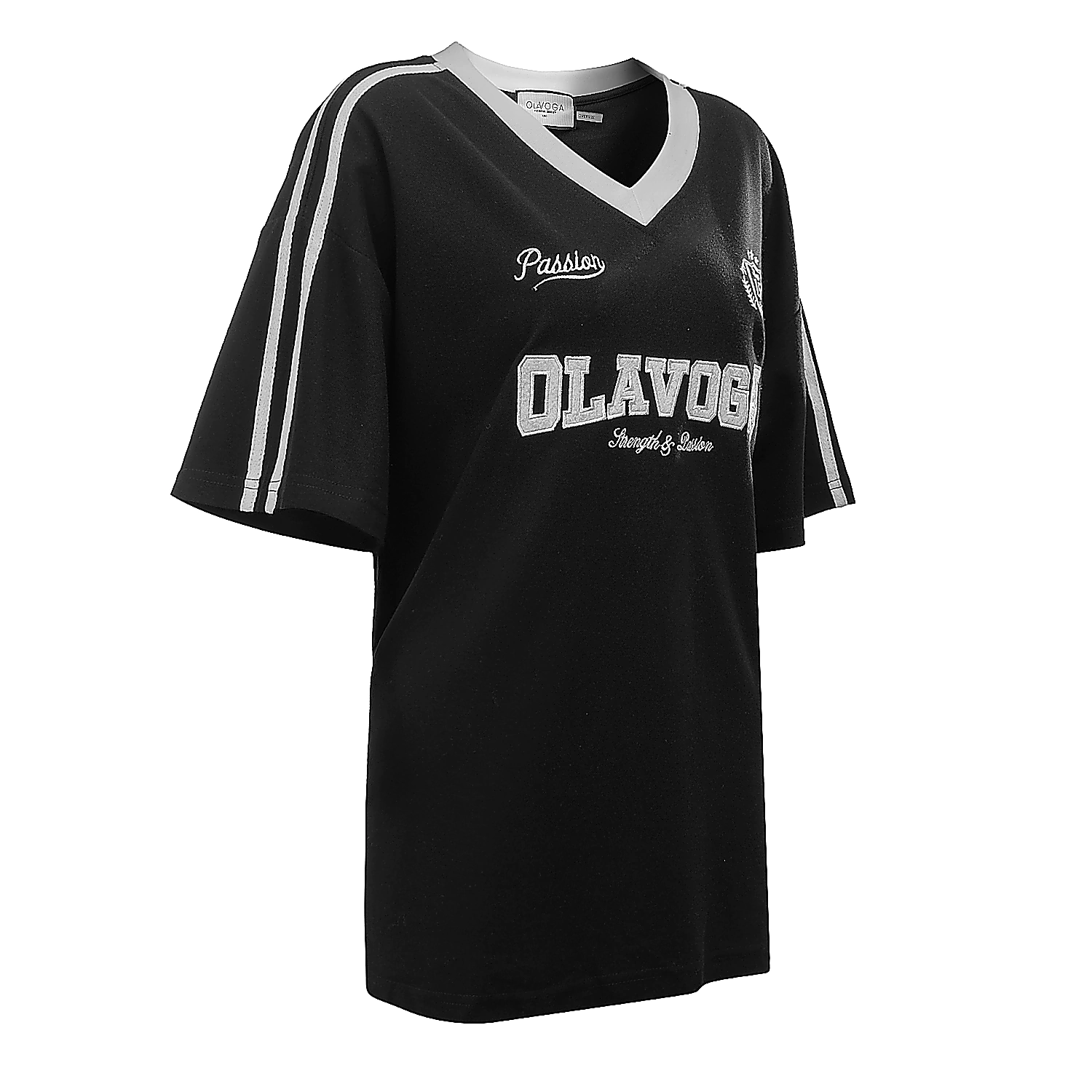 T-shirt damski oversize OLAVOGA LONDON - Czarny