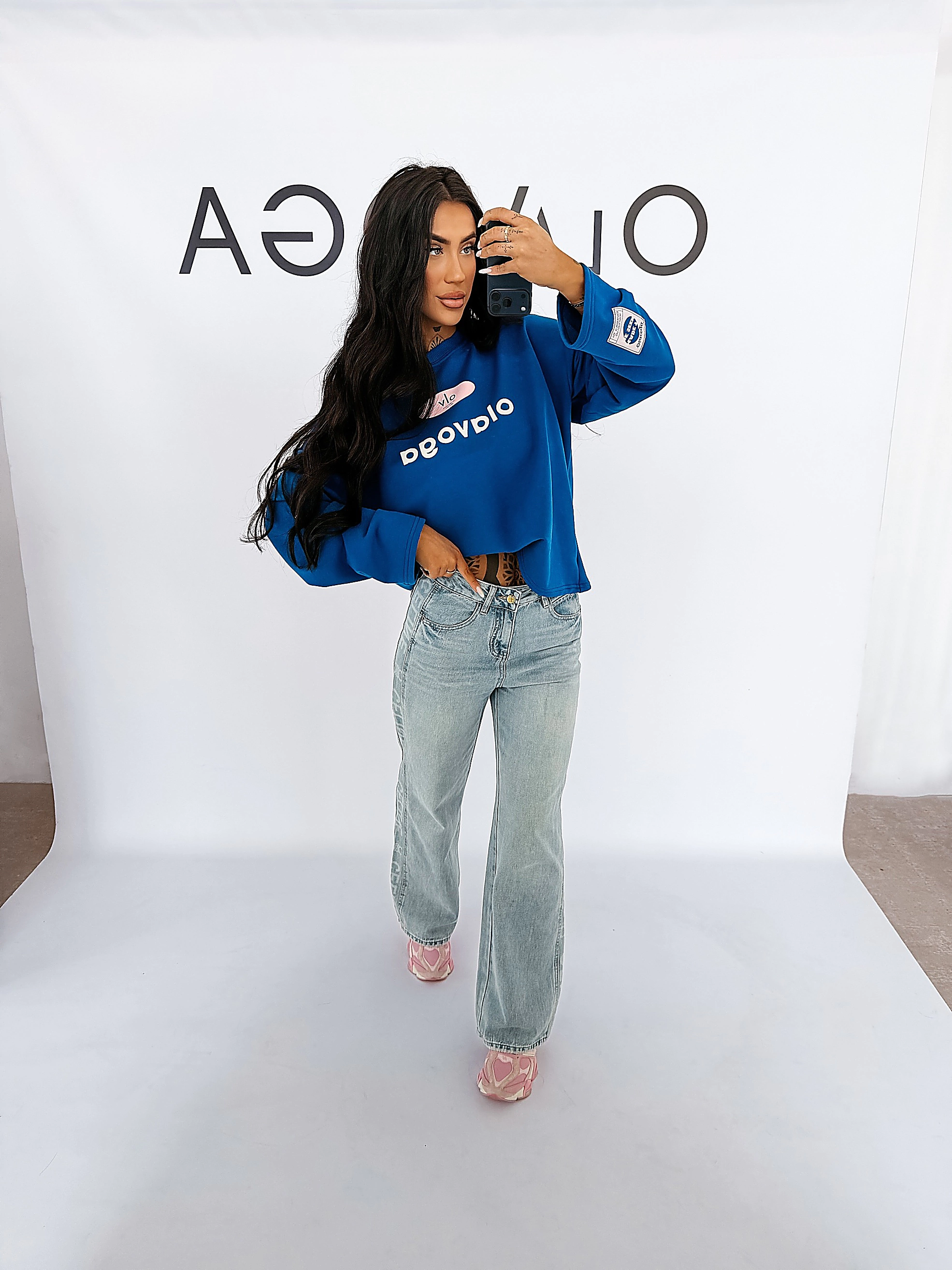 Women's sweatshirt OLAVOGA URBAN ROYAL - Blue