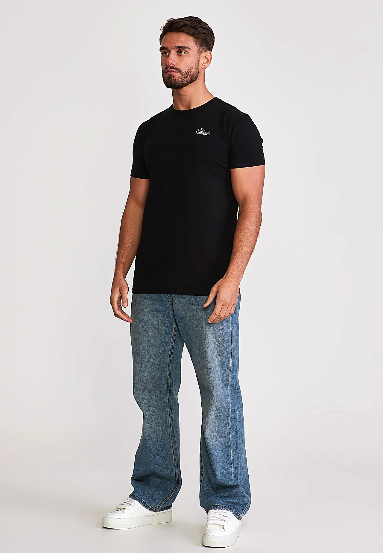 3pak t-shirt męski muscle fit SIKSILK 29831 - Czarny