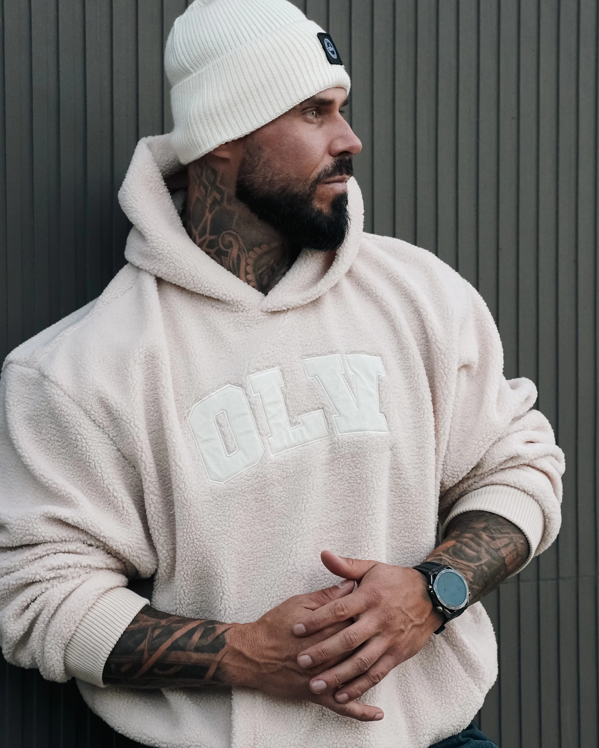 Bluza z kapturem OLAVOGA OROFIOU - Beż