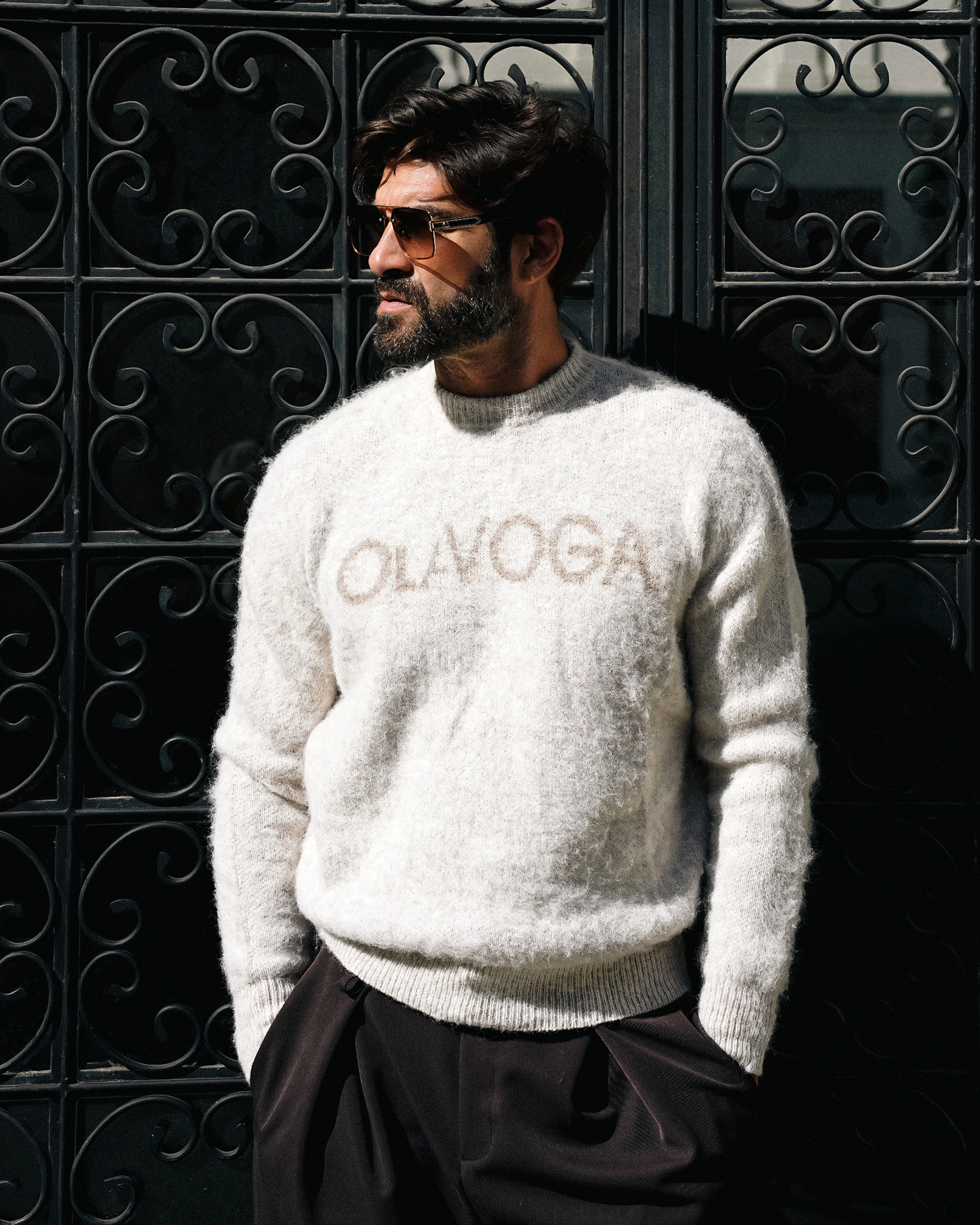 Sweter męski OLAVOGA Men VILA MEN - Beż