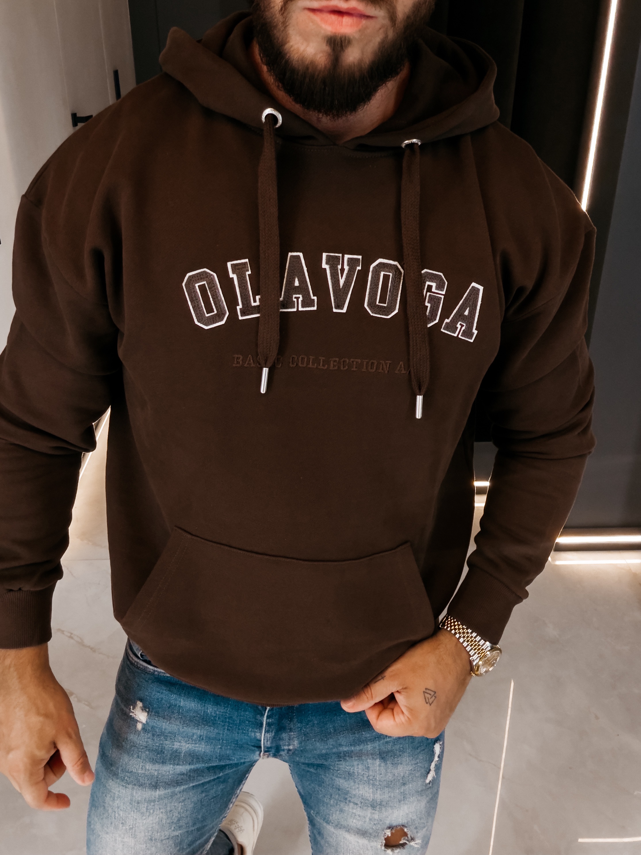 OLAVOGA Men's RENAY hoodie - Brown