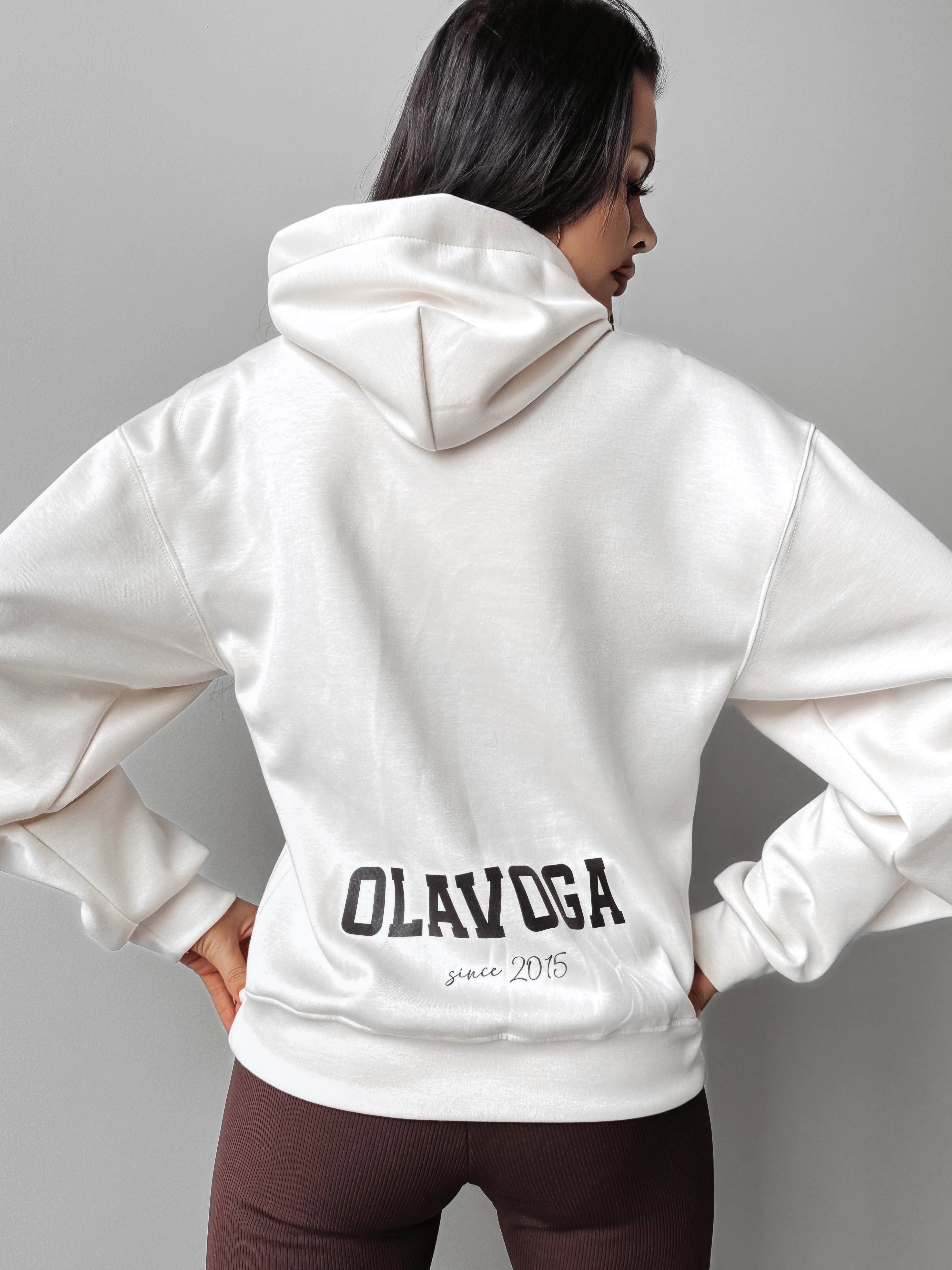 Women s hooded sweatshirt OLAVOGA AROZI Ecru M OLAVOGA Official Partner Shop Pasuri