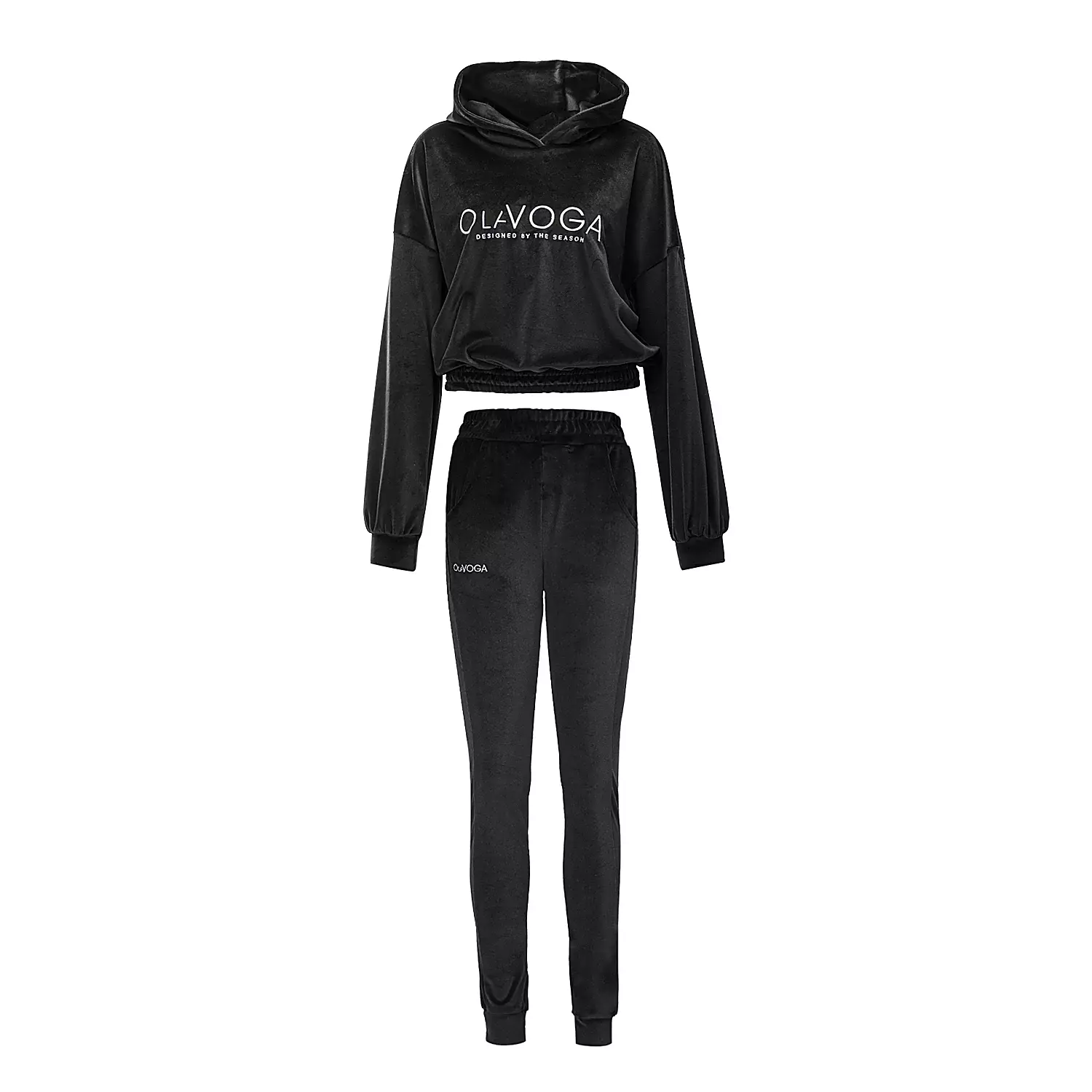 Dámska velúrová súprava OLAVOGA HANDIES - čierna