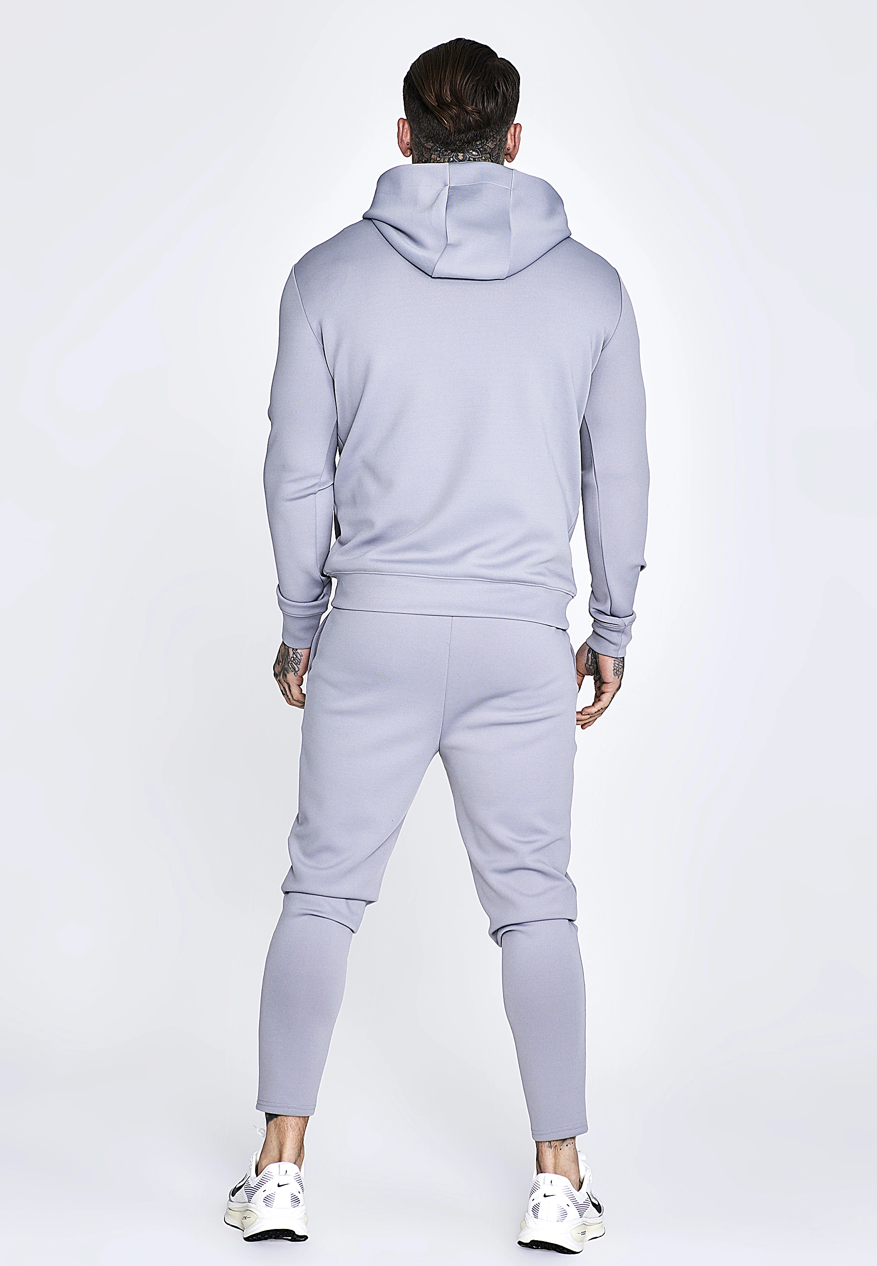 SIKSILK ESSENTIALS Herren-Kapuzenpullover 28161 - Grau