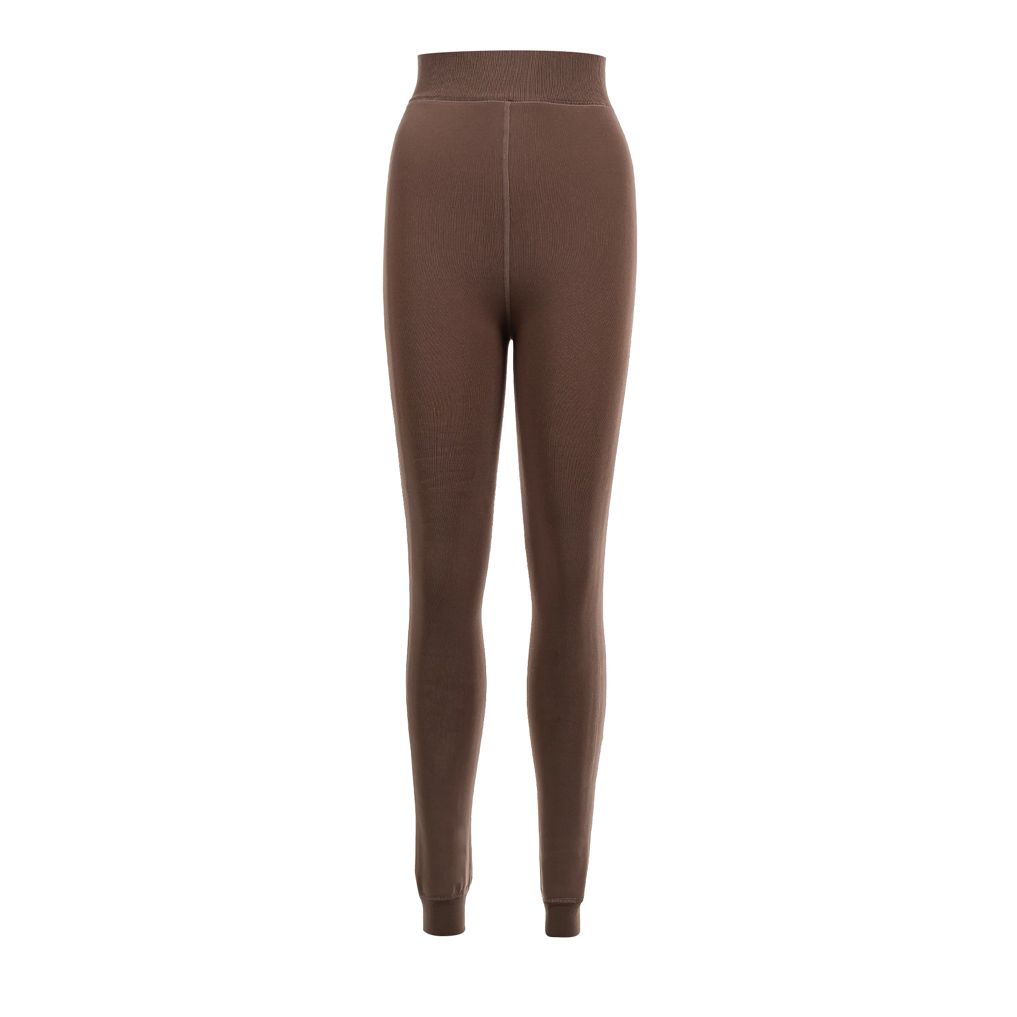 Legginsy damskie ocieplane OLAVOGA NEBULA - Ciemny beż