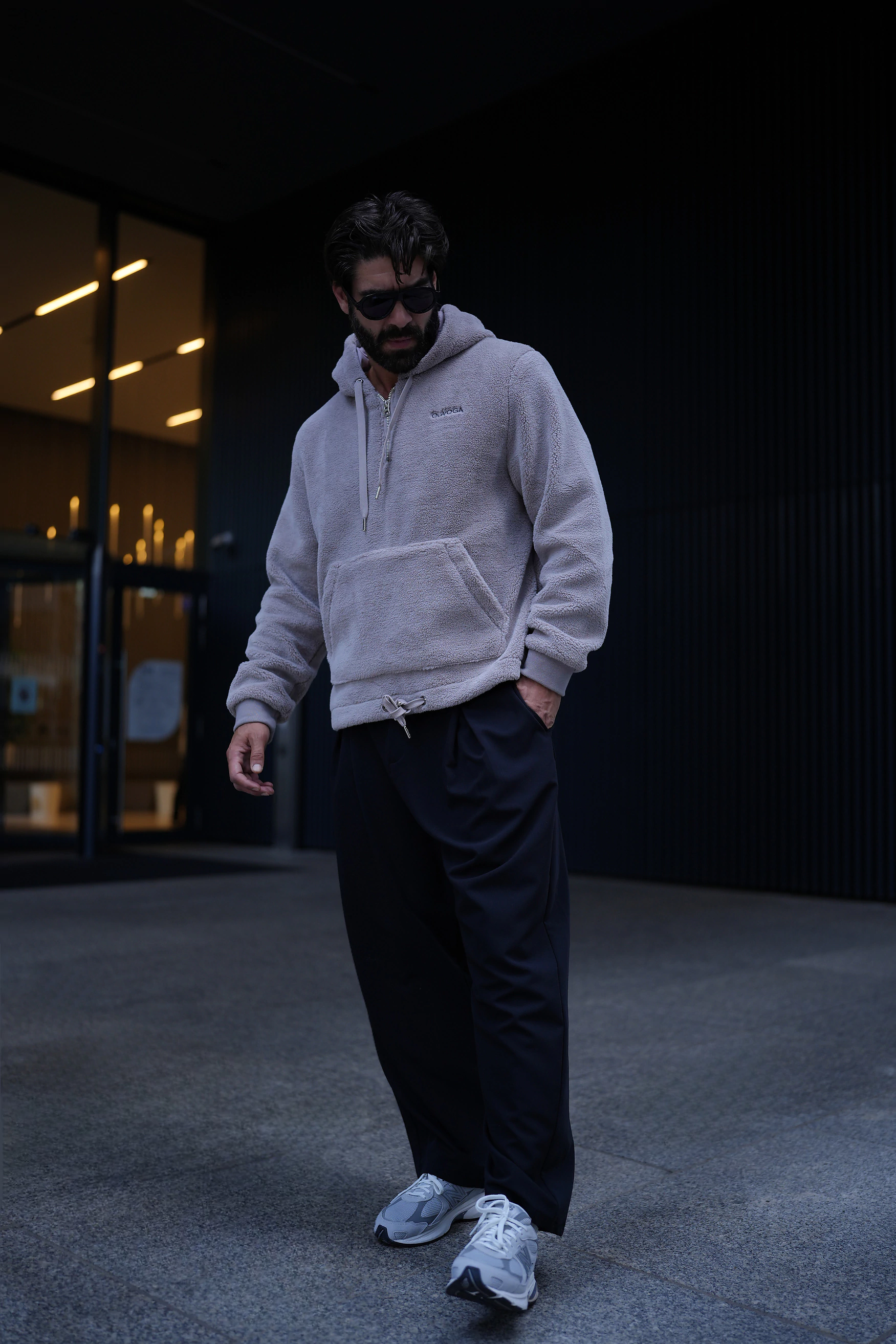 Bluza męska z kapturem OLAVOGA Men GEMVION - Beż