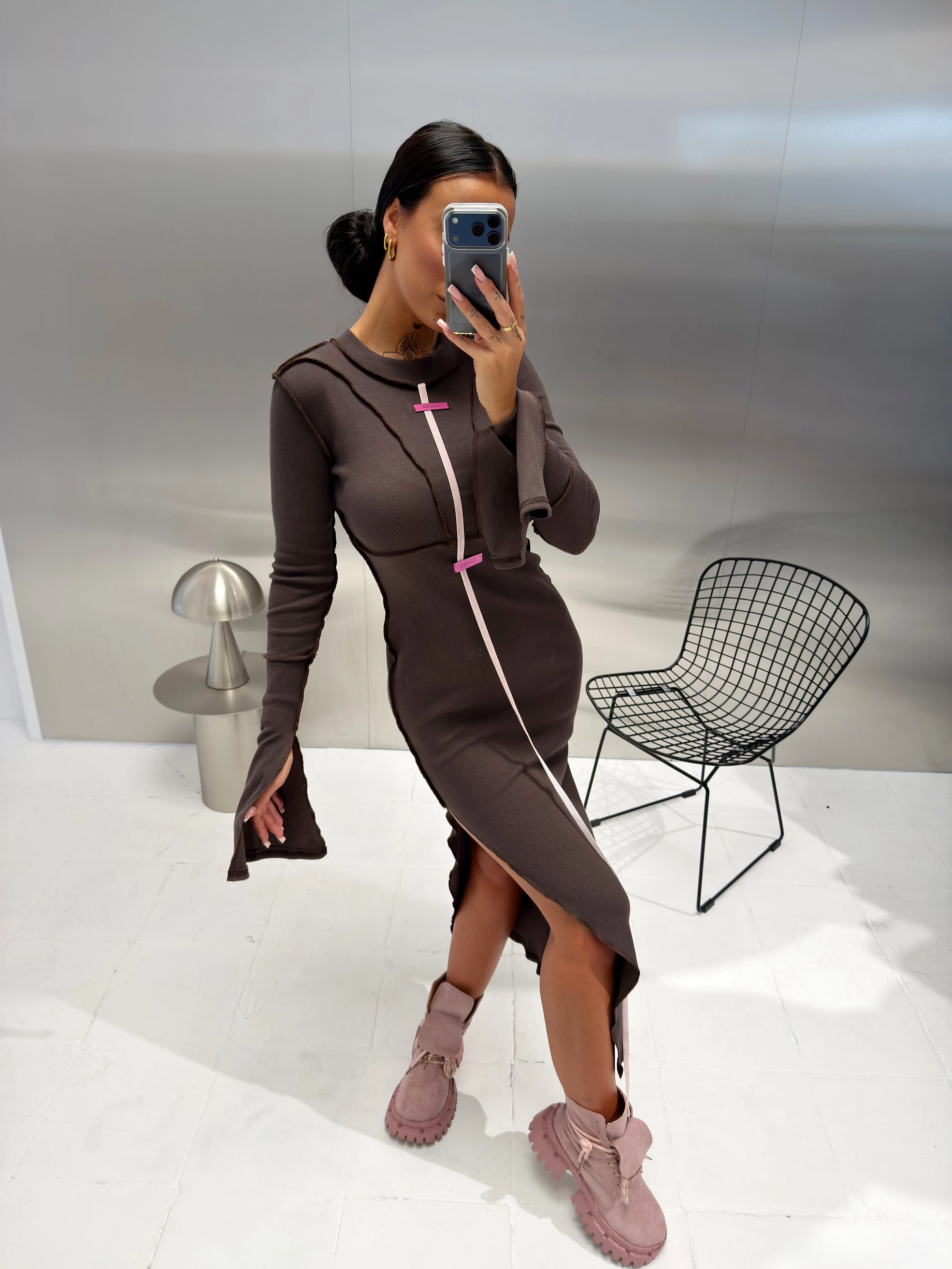 Damenkleid OLAVOGA SAVIA – Braun